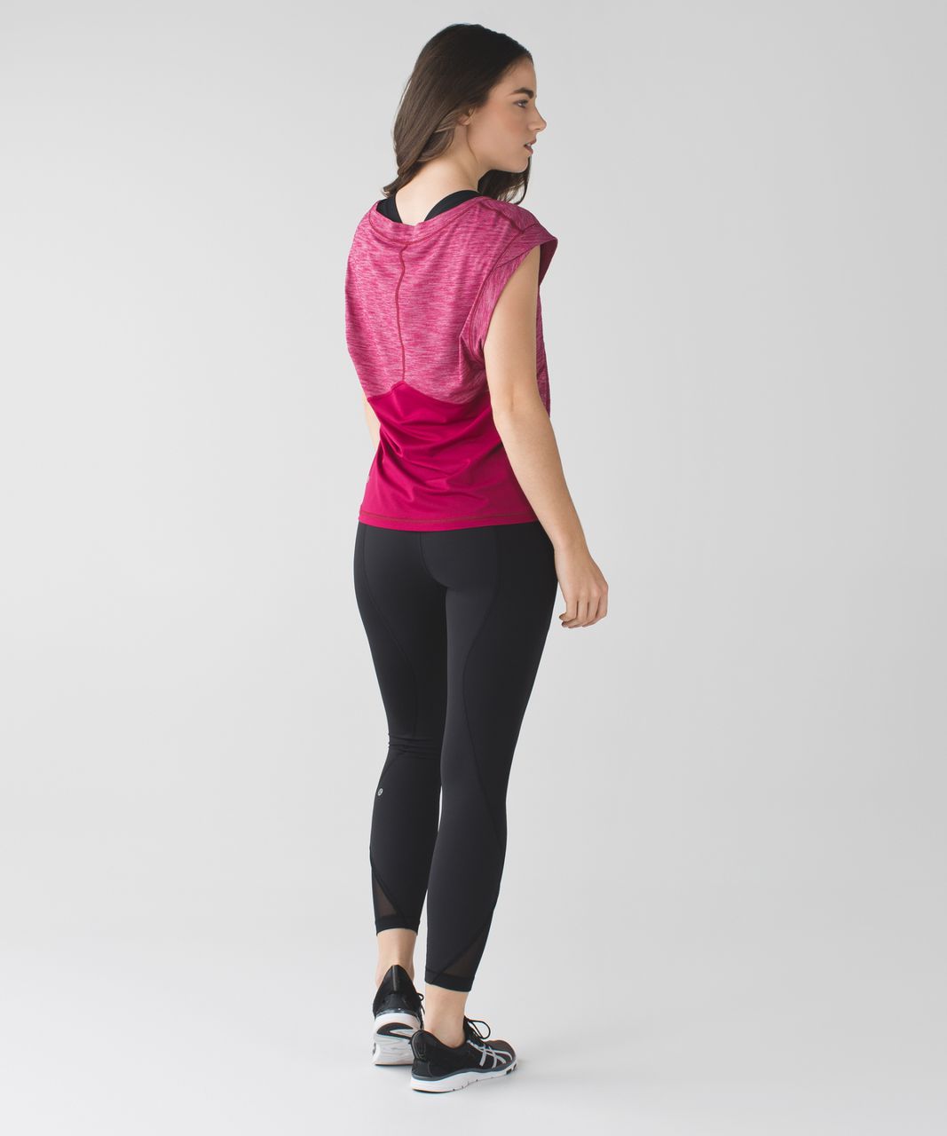 Lululemon Get Sweat Tee - Heathered Berry Rumble / Berry Rumble