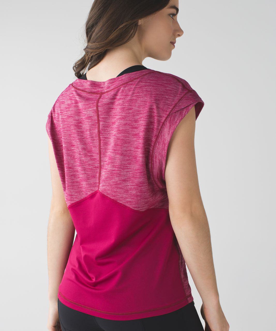 Lululemon Get Sweat Tee - Heathered Berry Rumble / Berry Rumble