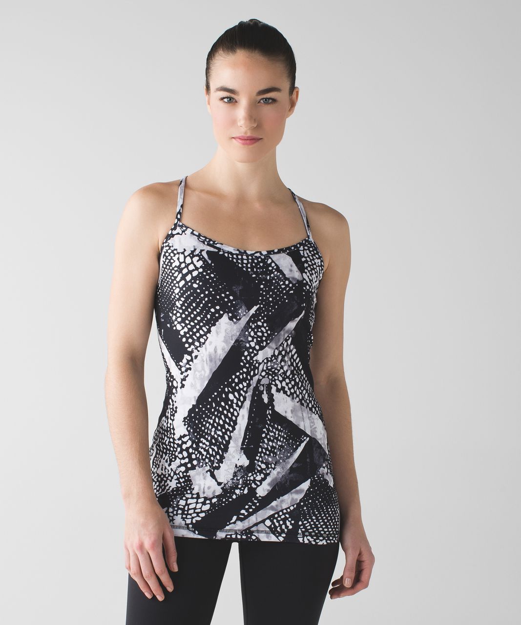 Lululemon Power Y Tank *Luon - Static Mist White Black