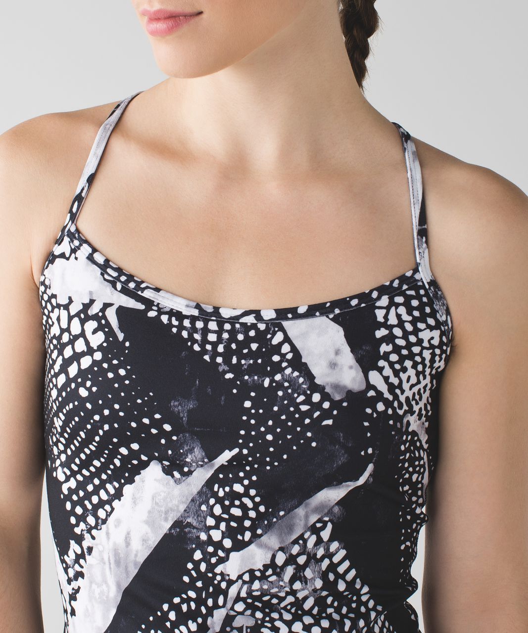 Lululemon Power Y Tank *Luon - Static Mist White Black - lulu fanatics