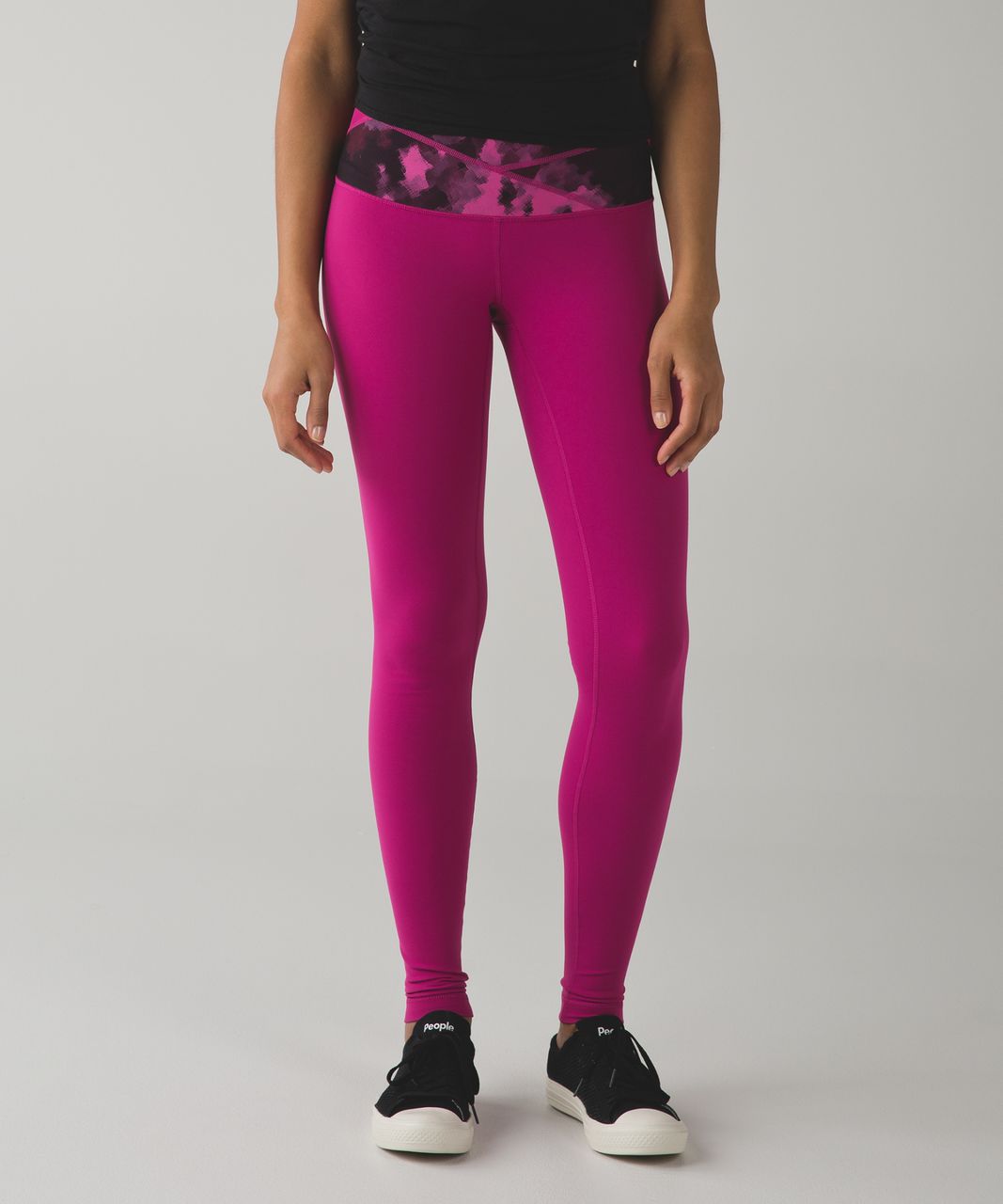 Lululemon Wunder Under Pant (Hi-Rise) *Full-On Luon - Raspberry / Blooming Pixie Raspberry Black