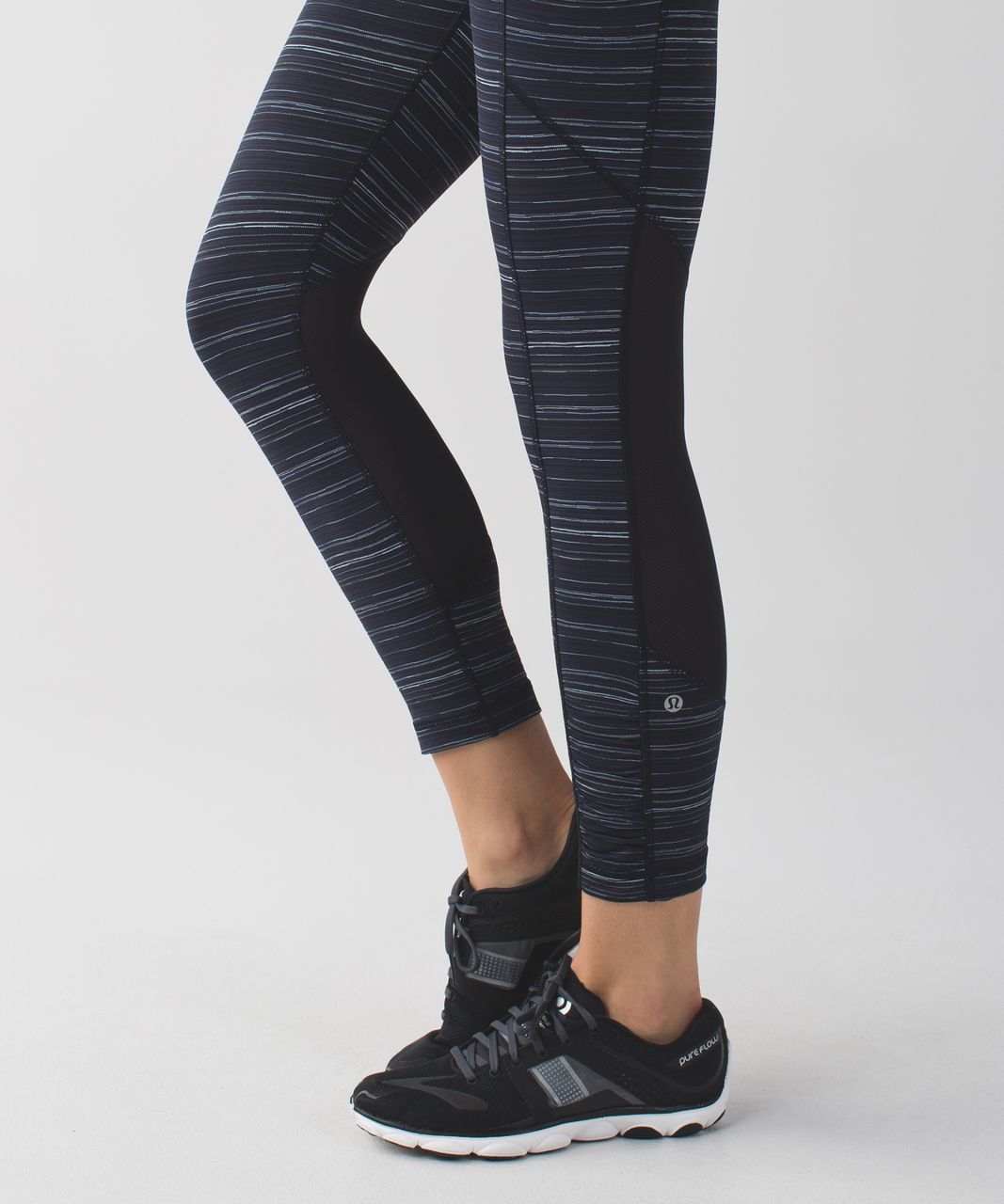 Lululemon Speed Crop - Cyber Stripe Naval Blue Black - lulu fanatics