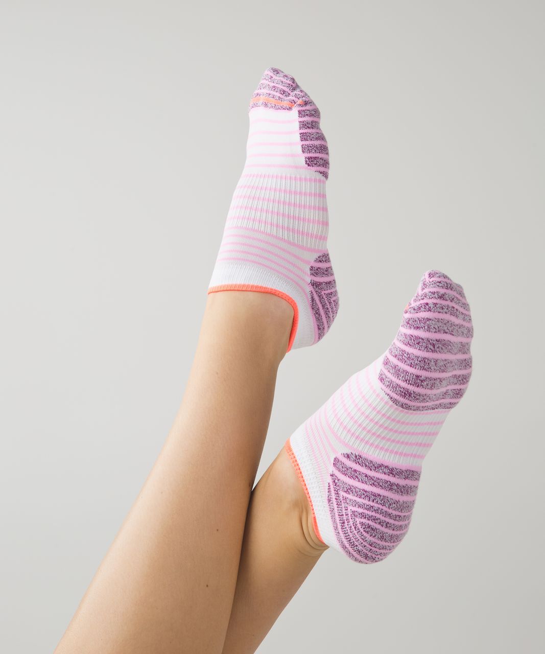 Lululemon Women's Ultimate Padded Run Sock - Regal Plum / Vintage Pink / Very Light Flare