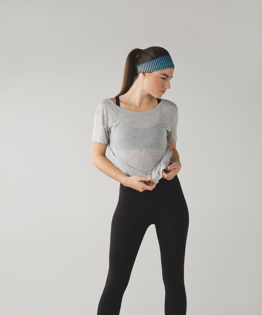 Lululemon Fringe Fighter Headband - Cosmic Dot White Multi / Tiger Space Dye Dark Slate Black