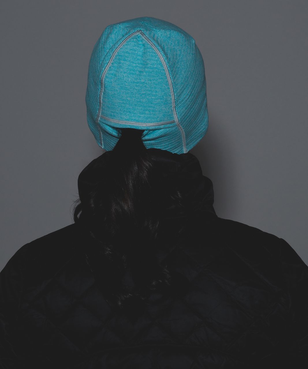 Lululemon Run And Done Toque - Mini Check Pique Aquamarine Heathered Peacock Blue