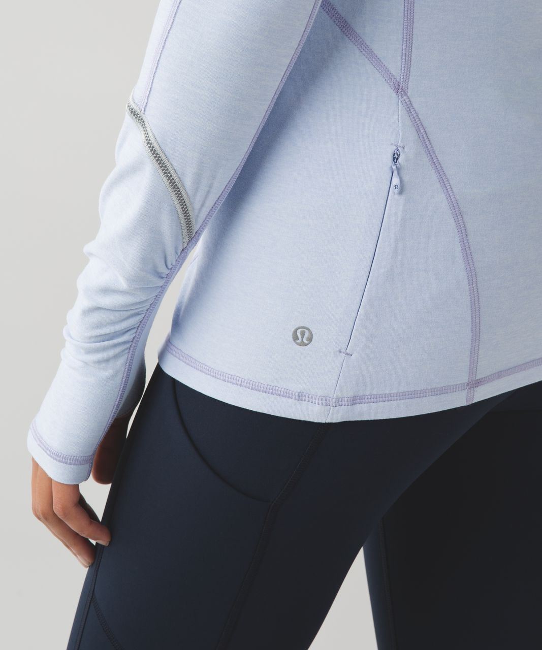 Lululemon Warm It Up Long Sleeve - Heathered Cool Breeze