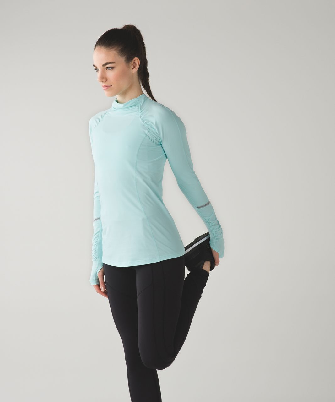 Lululemon Warm It Up Long Sleeve - Heathered Aquamarine