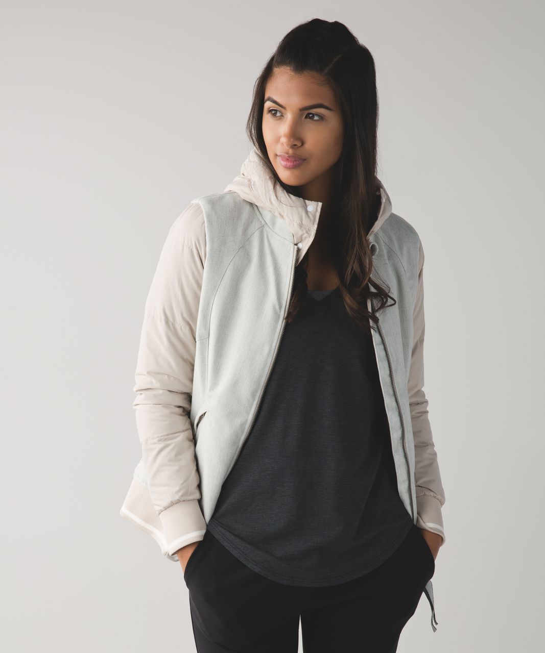 Lululemon Chilly Bomber - Sand Dune / Heathered Ghost