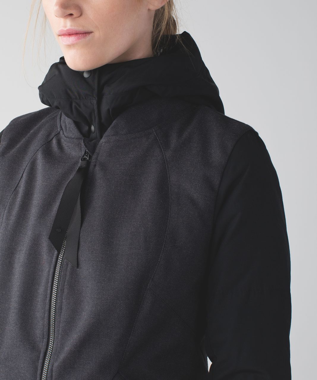 Lululemon Chilly Bomber - Black / Heathered Deep Coal