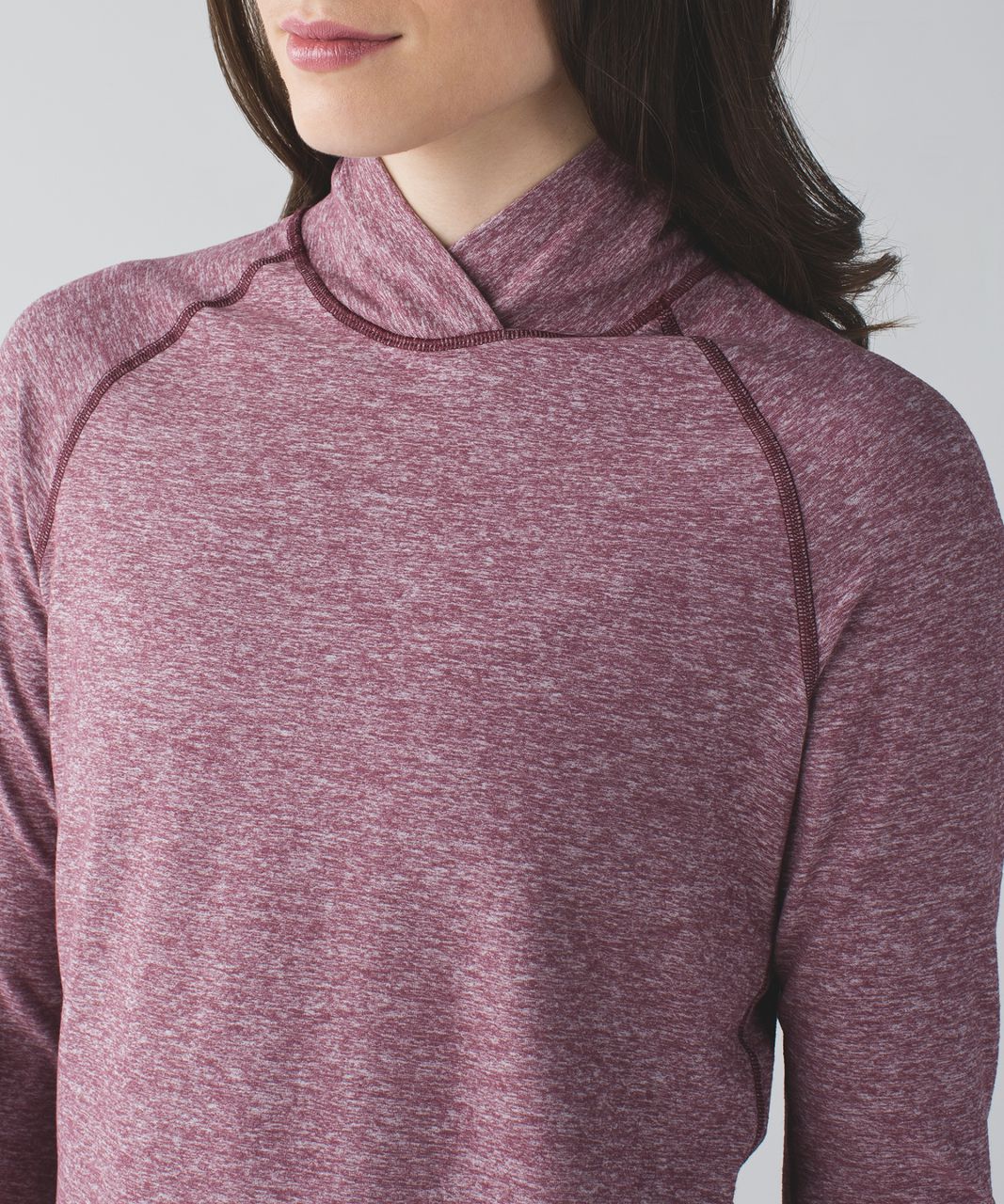 Lululemon Warm Your Core Long Sleeve Tee - Heathered Bordeaux Drama