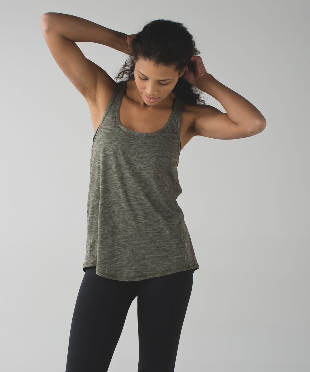 Lululemon Salute the Sun Tank - Heathered Gator Green