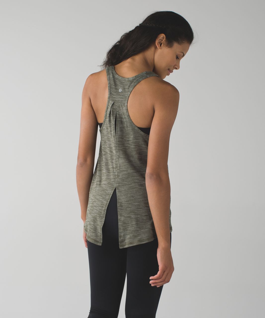 Lululemon Salute the Sun Tank - Heathered Gator Green