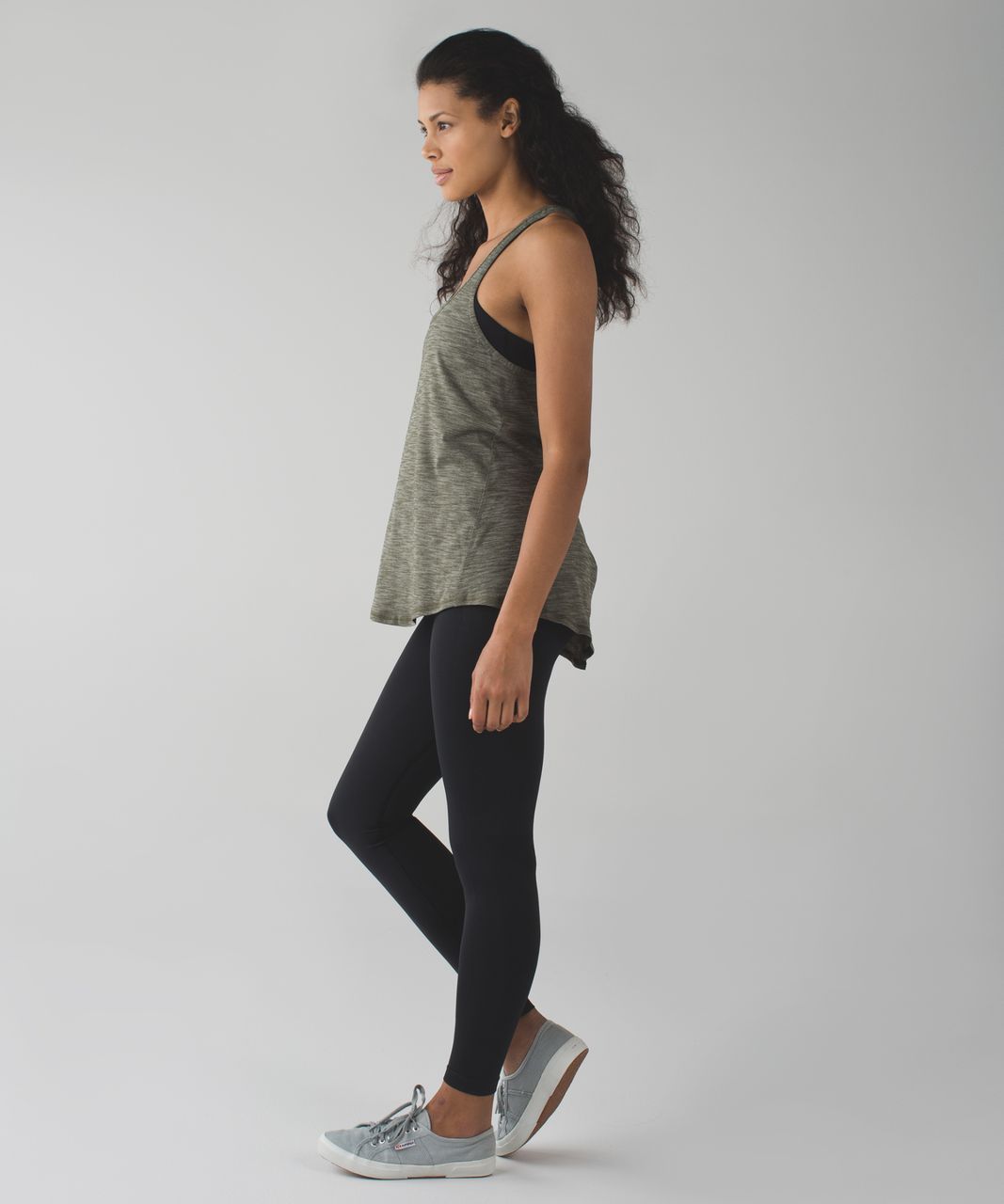 Lululemon Salute the Sun Tank - Heathered Gator Green