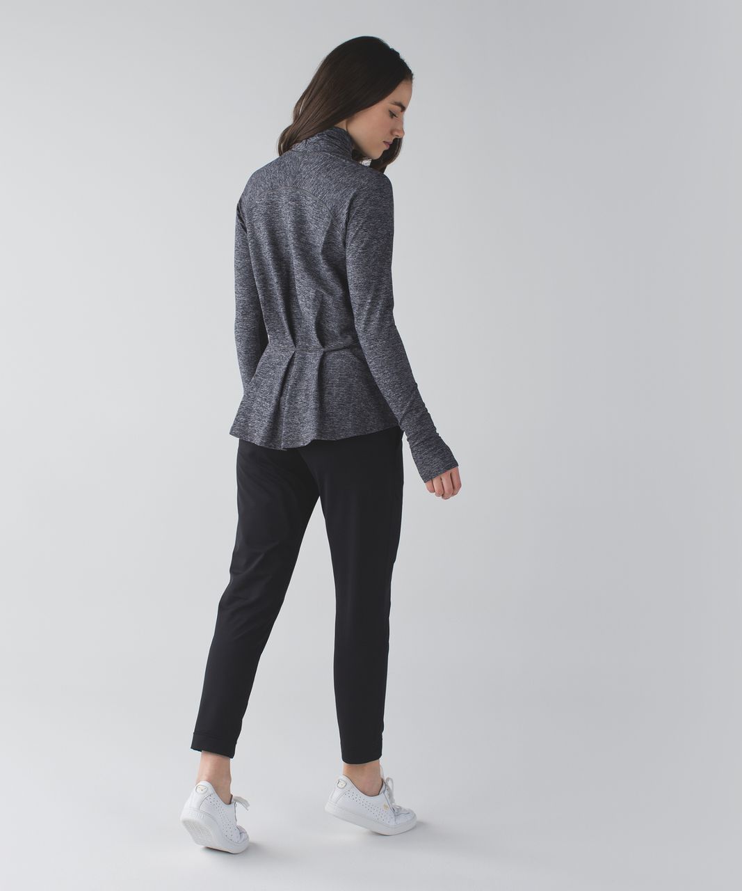 Lululemon Reykur Long Sleeve *lululemon lab - Heathered Core Medium Grey -  lulu fanatics