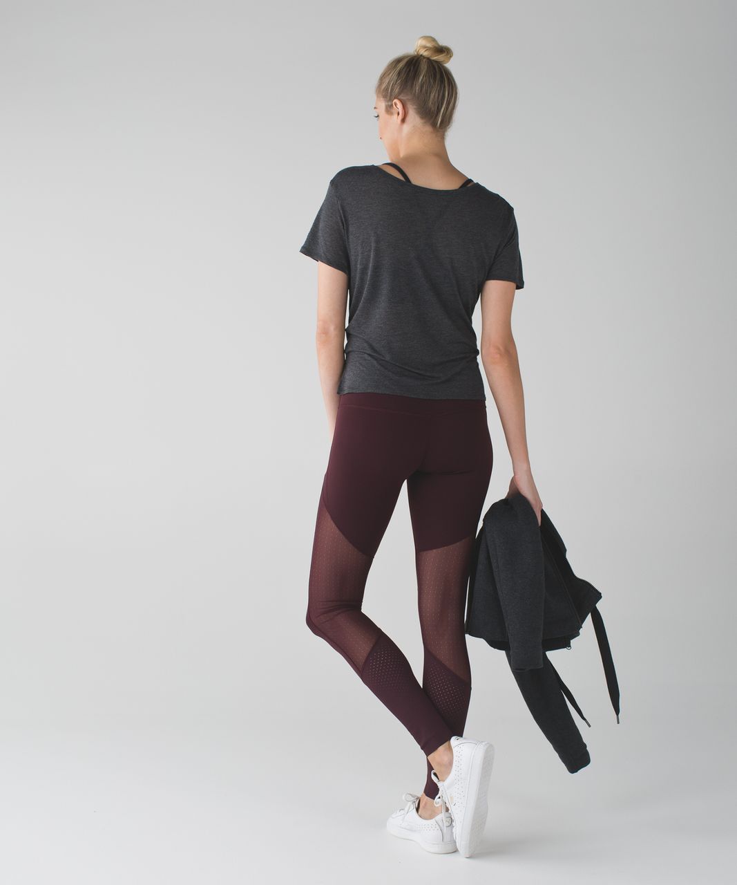 Lululemon Kris Cross Crop Legging Full-On Luxtreme Bordeaux Drama