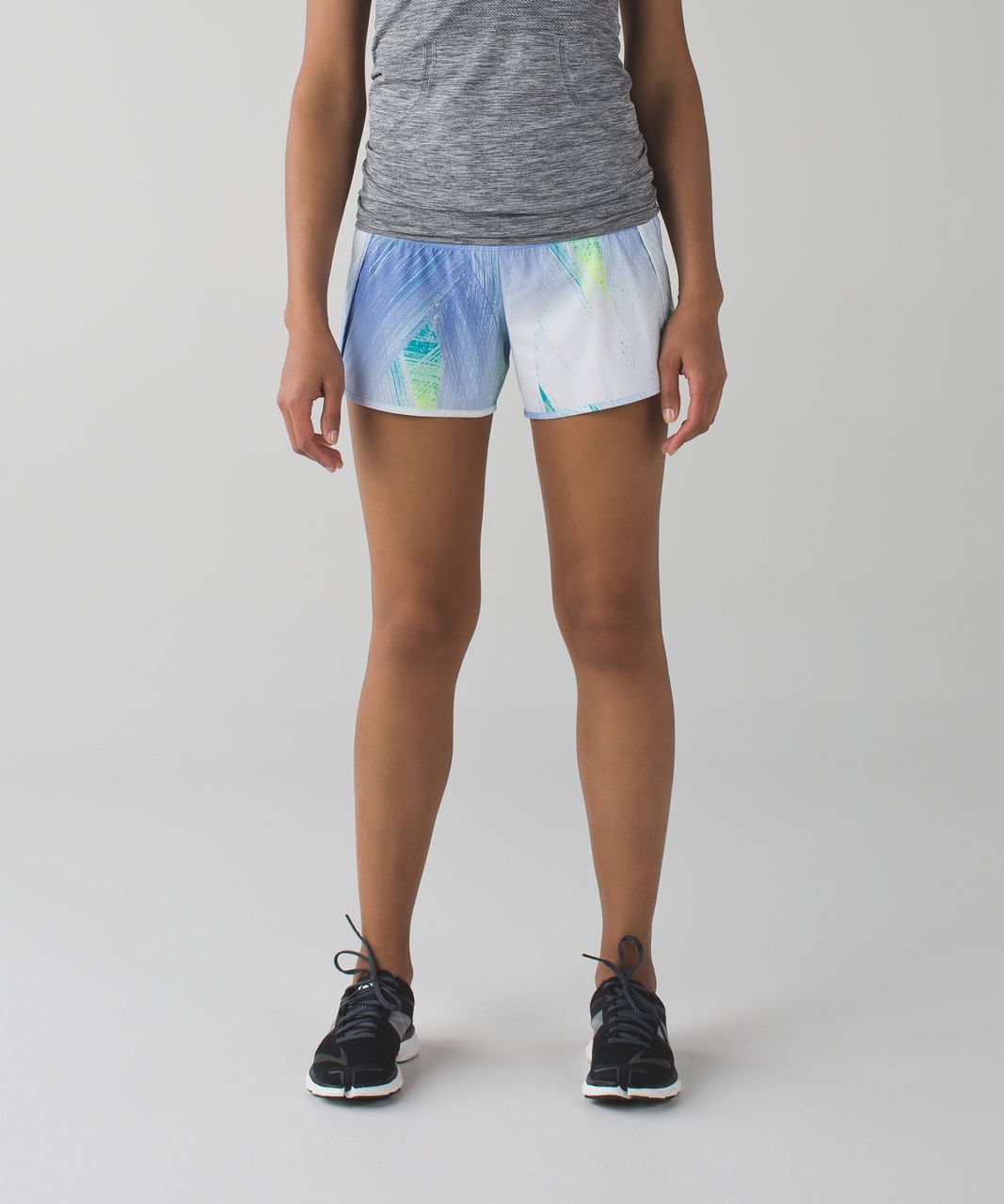 lululemon athletica, Shorts, Lululemon Run Times Short 4way Stretch  Pretty Palm Black Angel Wing 4