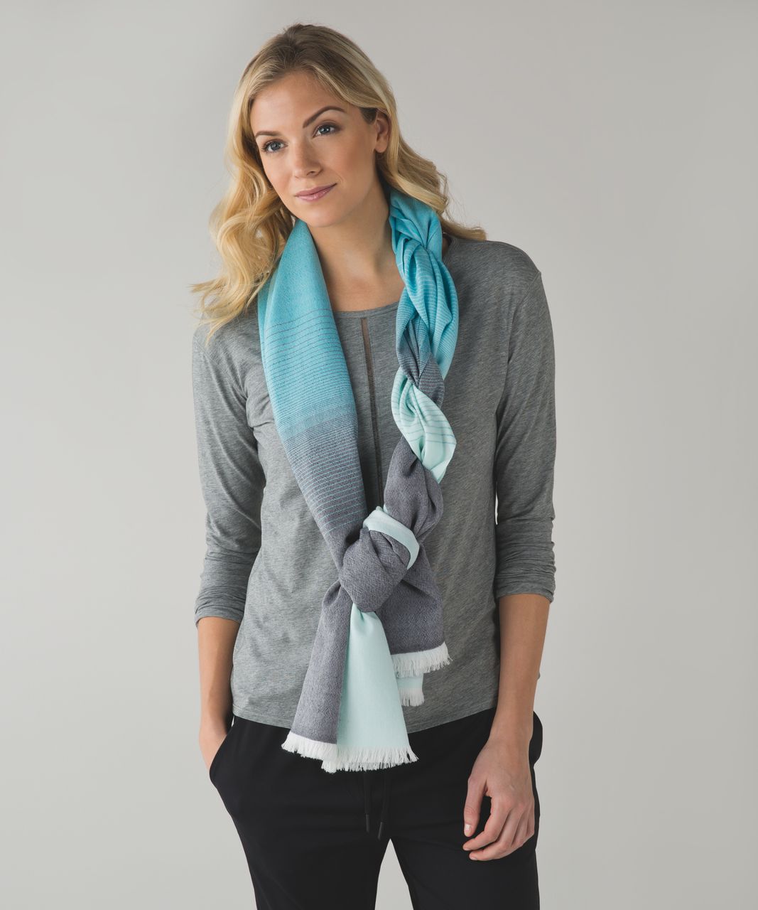 Lululemon Love And Light Scarf - Aquamarine / Peacock Blue / Naval Blue