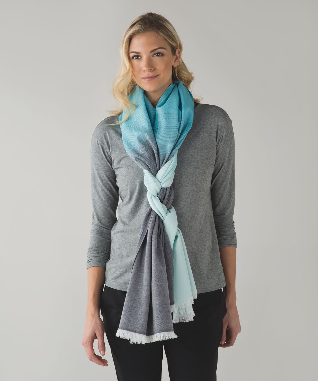 Lululemon Love And Light Scarf - Aquamarine / Peacock Blue / Naval Blue