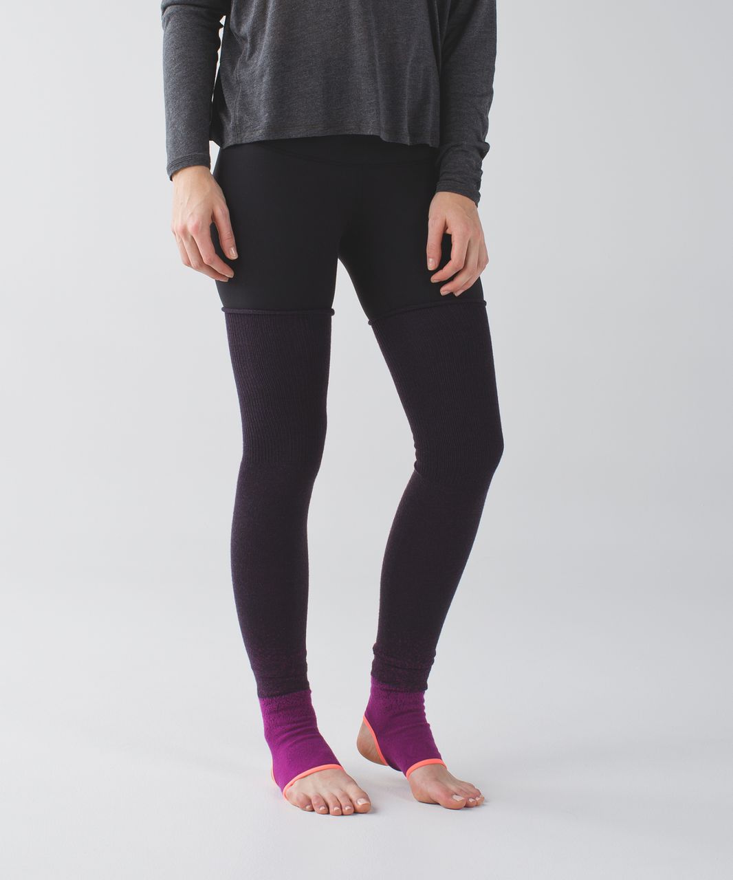 Lululemon Step Mindfully Leg Warmer - Black Grape / Regal Plum