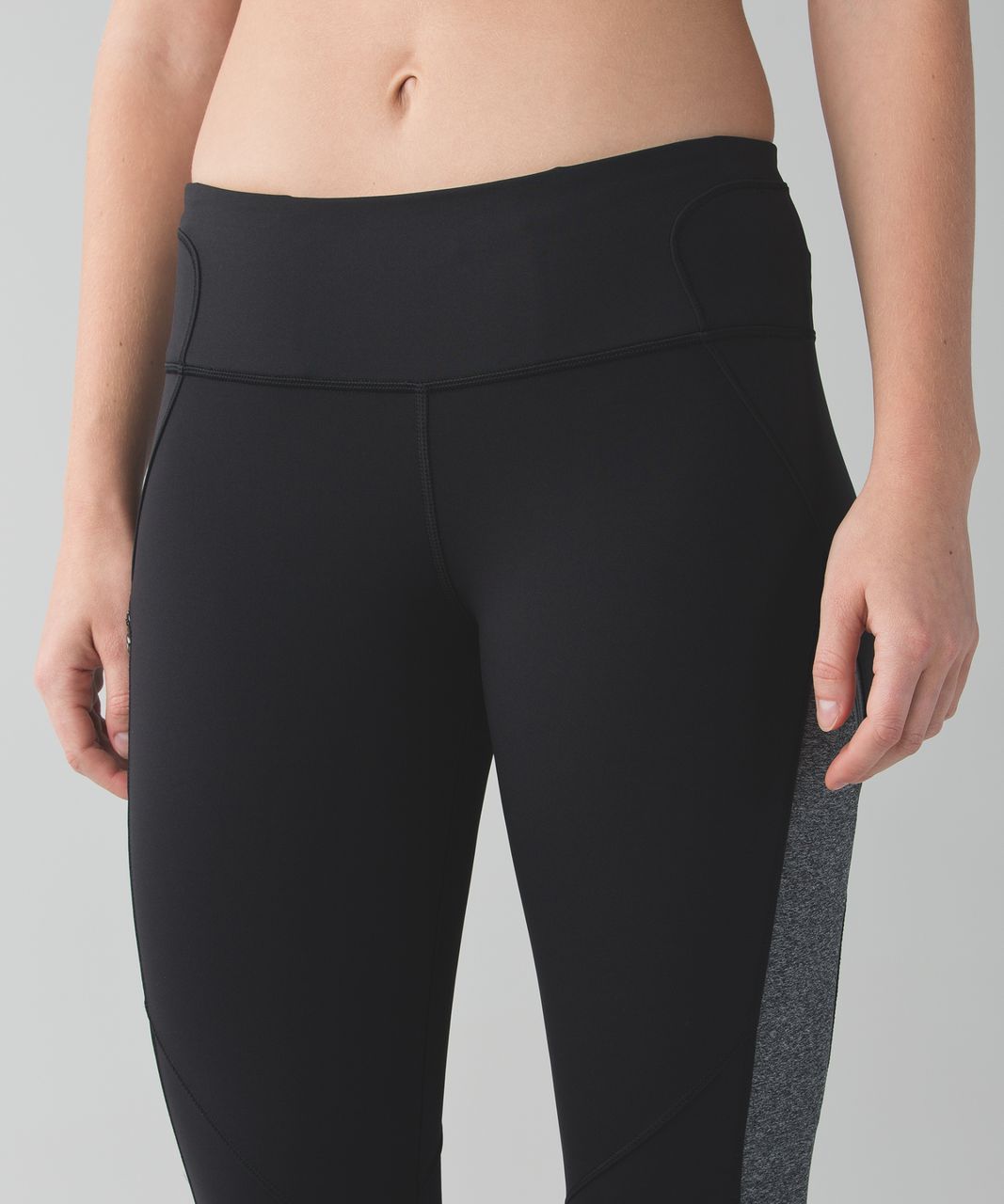 Lululemon Rain-On Train-On Tight - Black / Heathered Black