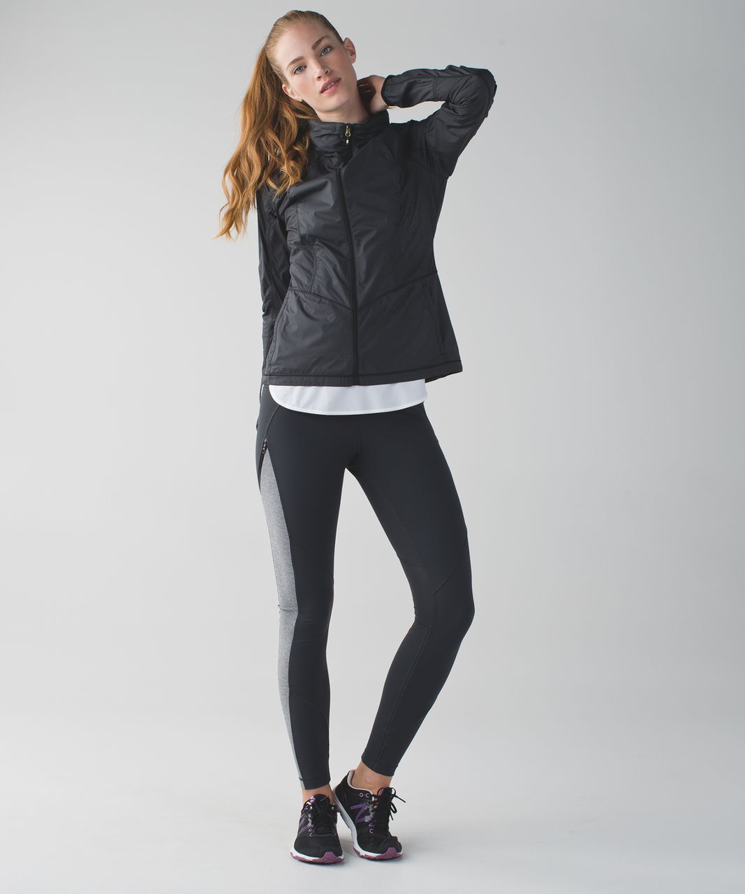 Lululemon Rain-On Train-On Tight - Deep Coal / Heathered Slate