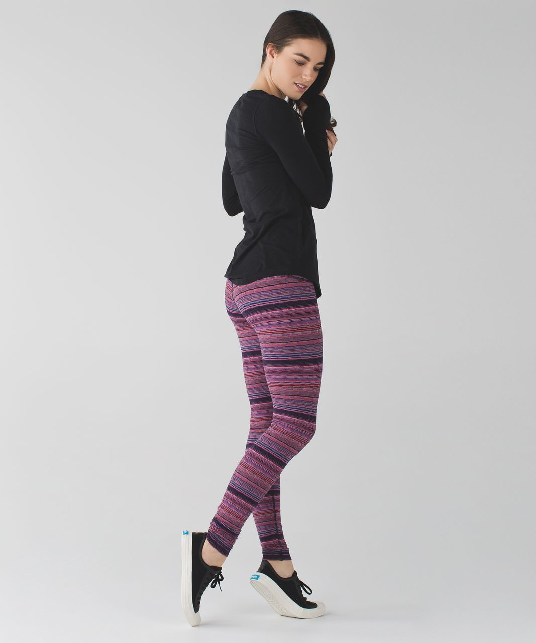 Lululemon Wunder Under Pant (Hi-Rise) - Space Dye Twist Naval Blue Very Light Flare