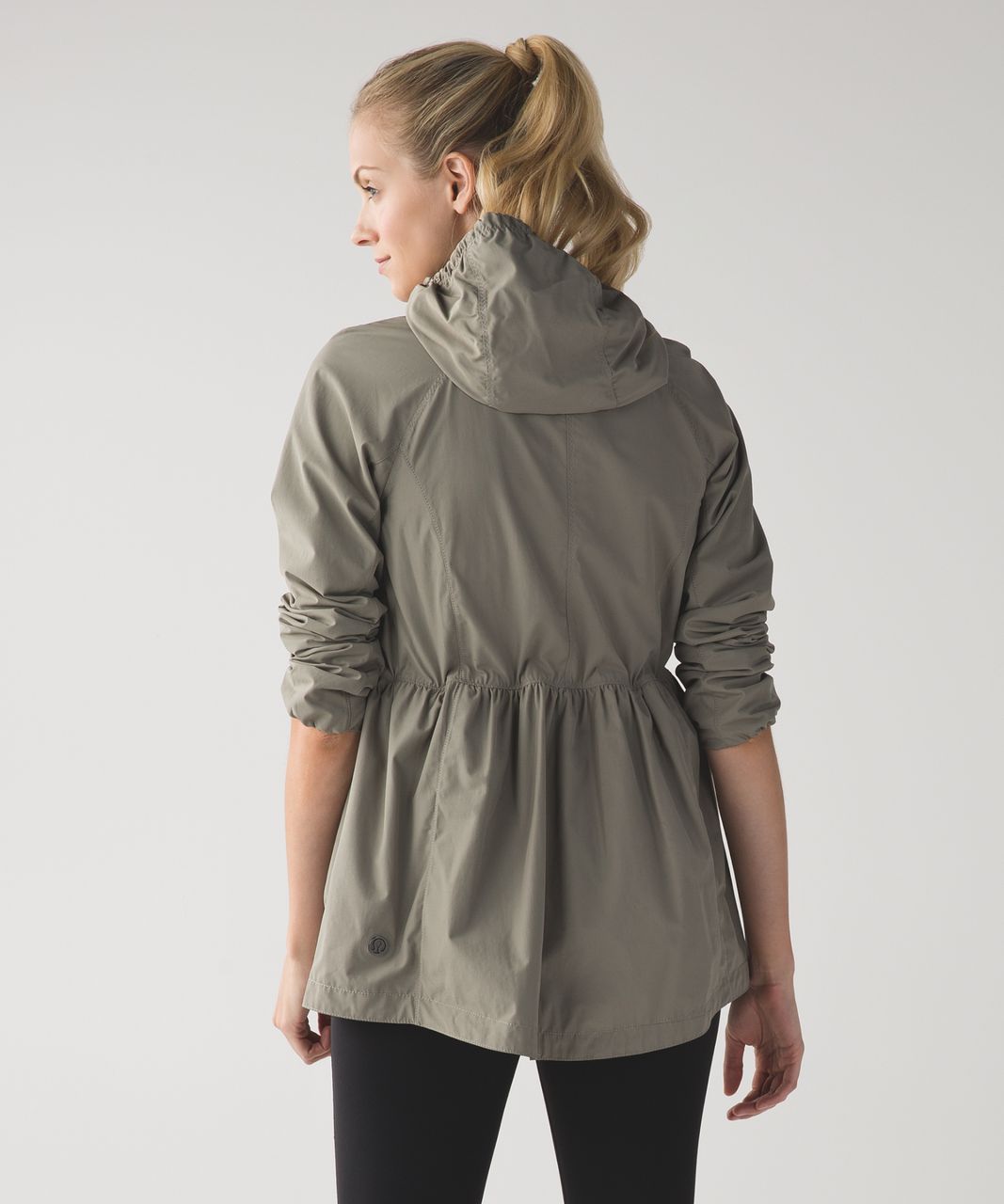 Lululemon Rain for Daze Jacket - Soft Earth / Narrow Bold Stripe Printed Soft Earth Black