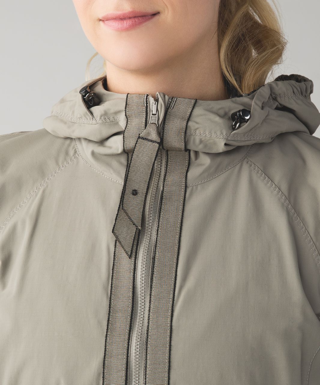 Lululemon Rain for Daze Jacket - Soft Earth / Narrow Bold Stripe Printed Soft Earth Black