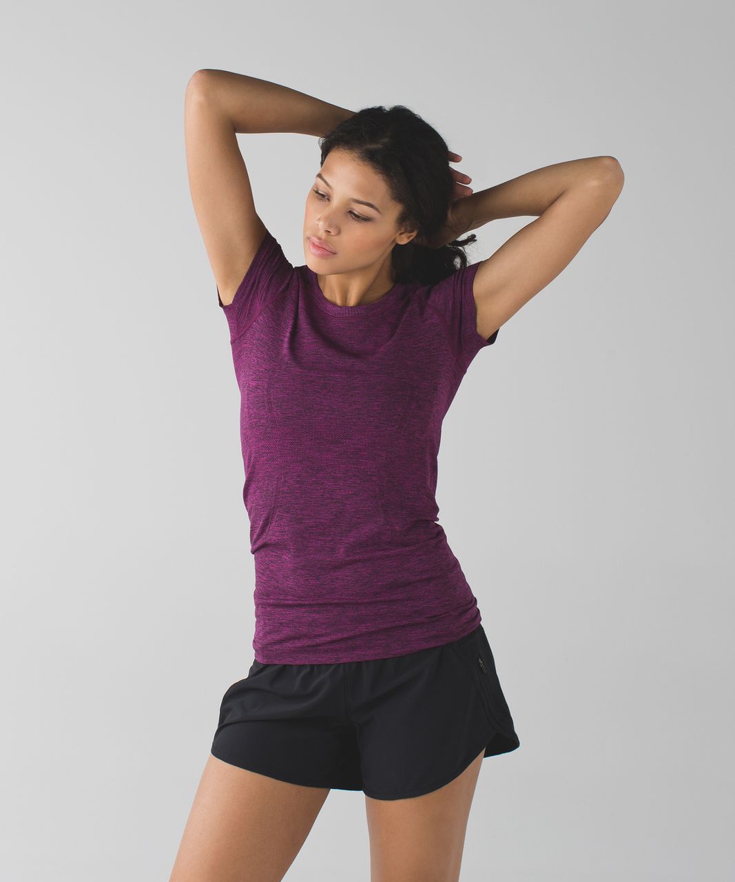 Lululemon Swiftly Tech Short Sleeve Crew - Heathered Raspberry