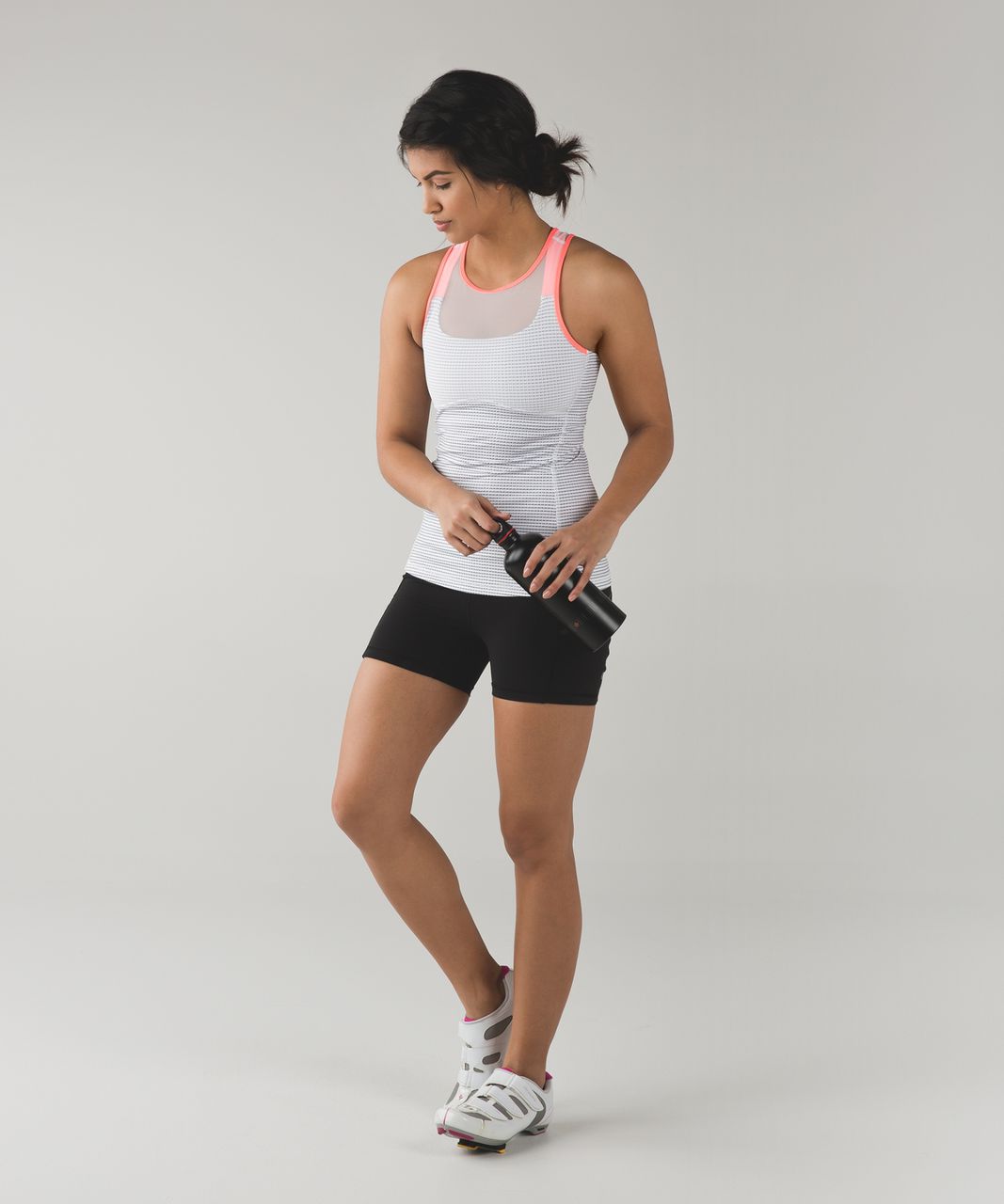 Lululemon Ready, Set, Sweat Tank - Double Dot White Black / Very Light Flare