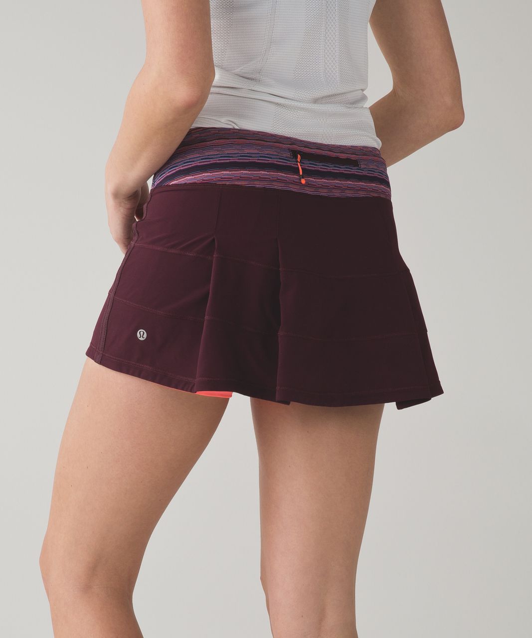 Lululemon Pace Rival Skirt II (Regular) *4-way Stretch - Bordeaux Drama / Space Dye Twist Naval Blue Very Light Flare