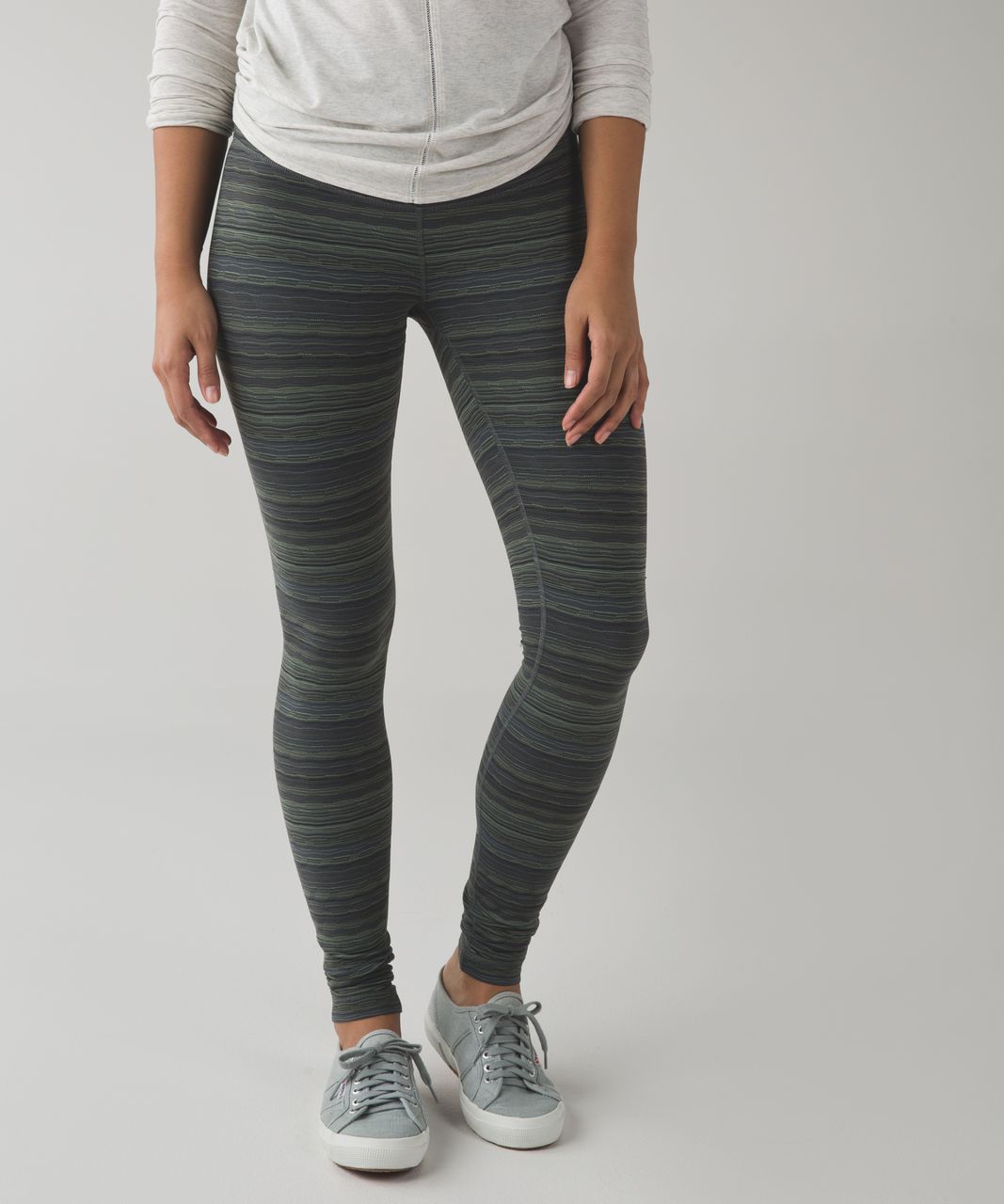 Lululemon Wunder Under Pant (Hi-Rise) - Space Dye Twist Dark Slate Fatigue  Green - lulu fanatics