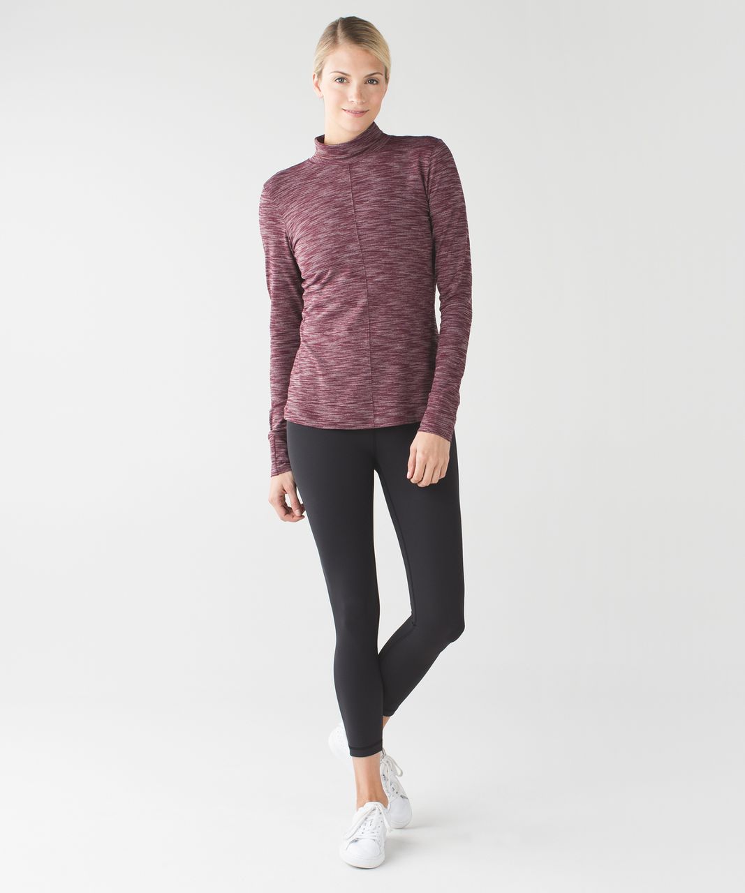 Lululemon &go Take-Off Long Sleeve - Heathered Bordeaux Drama