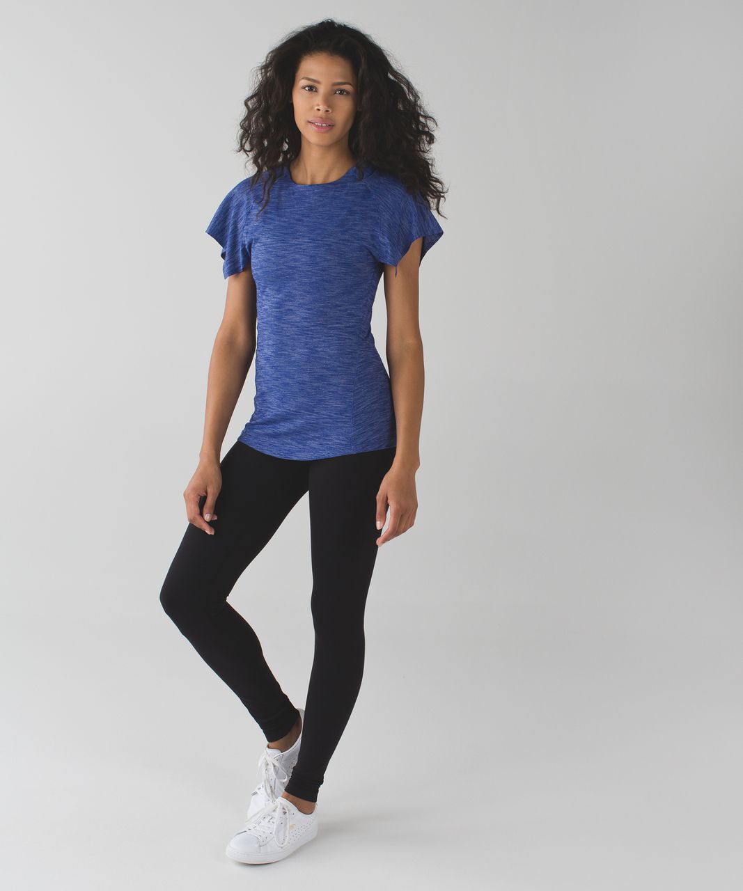 Lululemon &go Take-Off Tee - Heathered Sapphire Blue