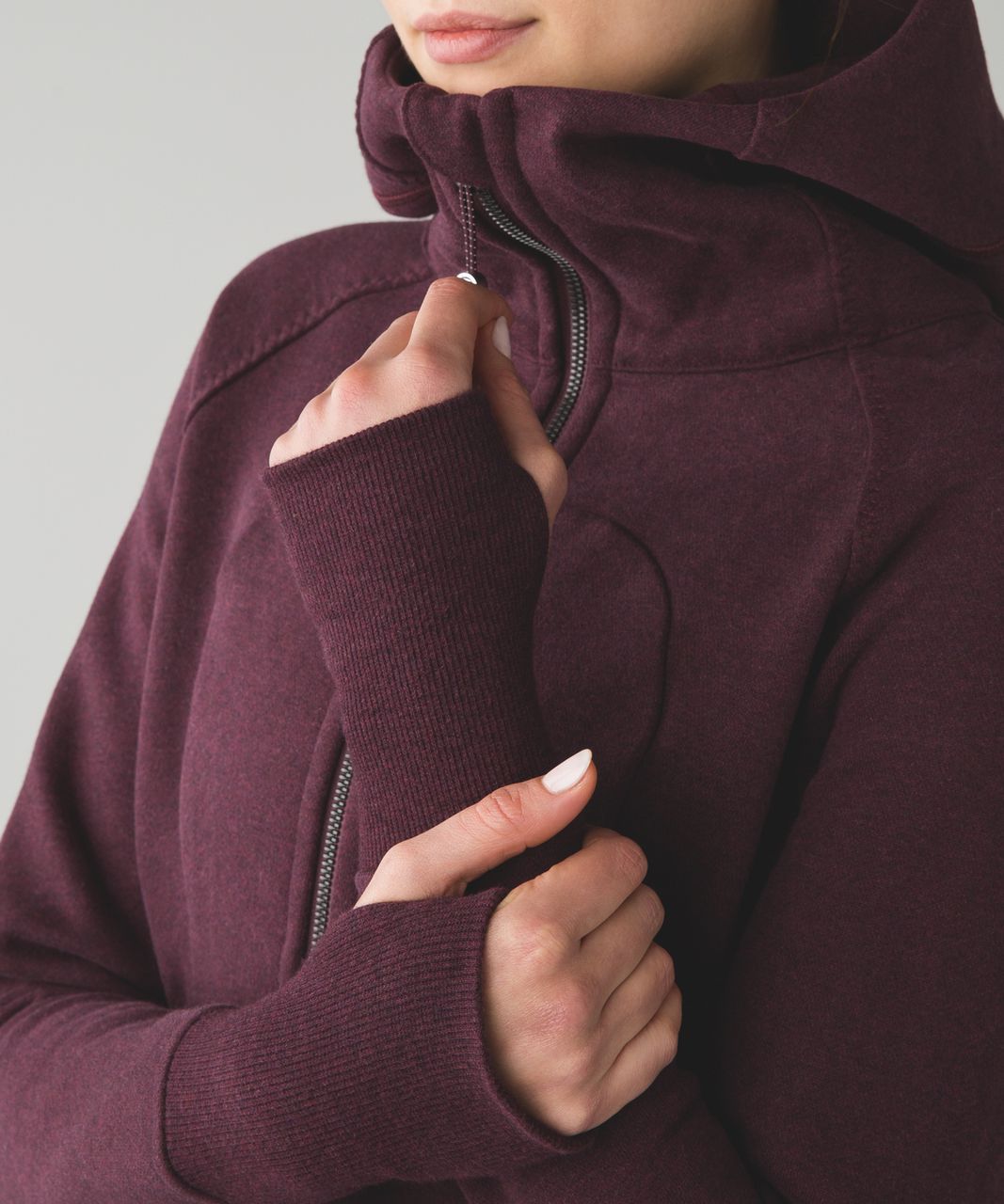 Lululemon Pleat To Street Hoodie - Heathered Bordeaux Drama