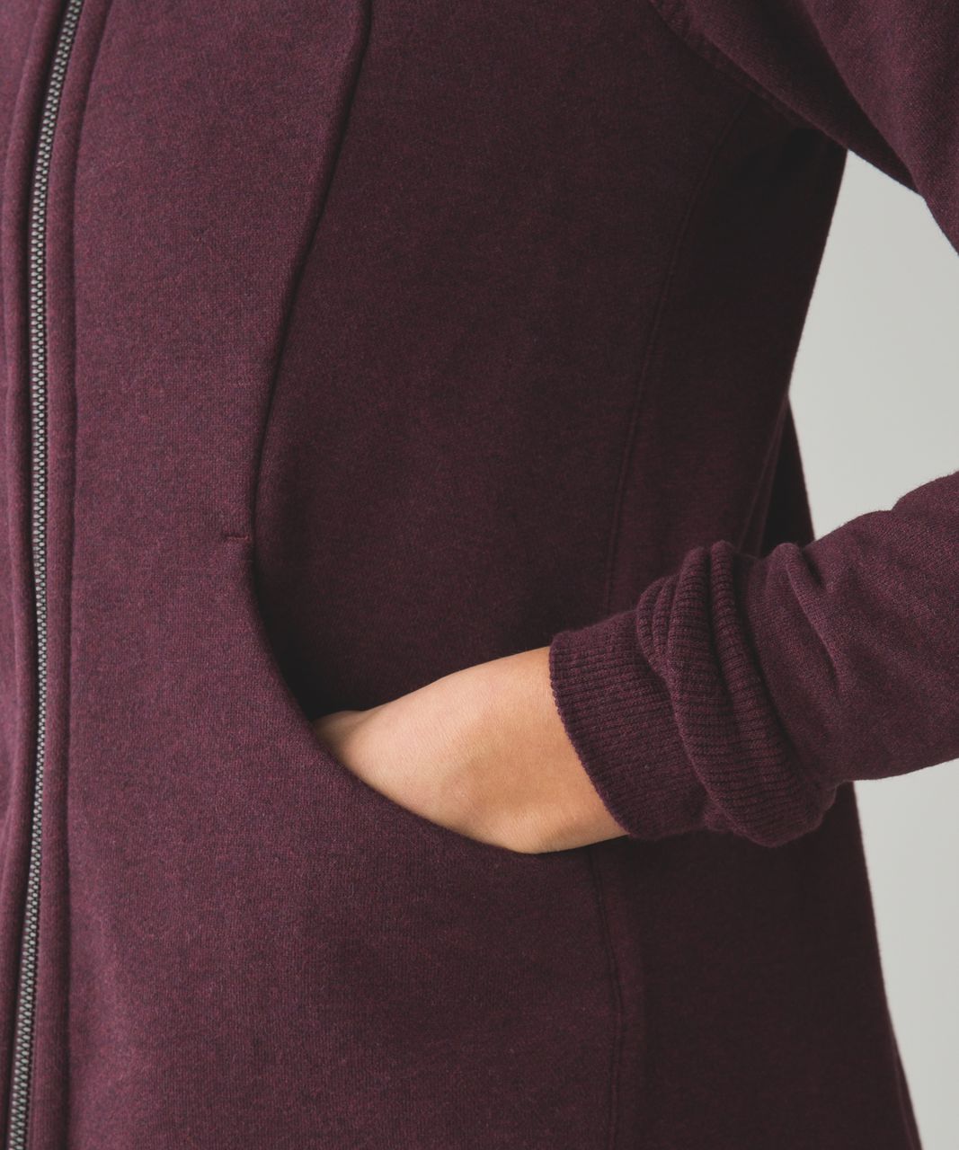 Lululemon Pleat To Street Hoodie - Heathered Bordeaux Drama