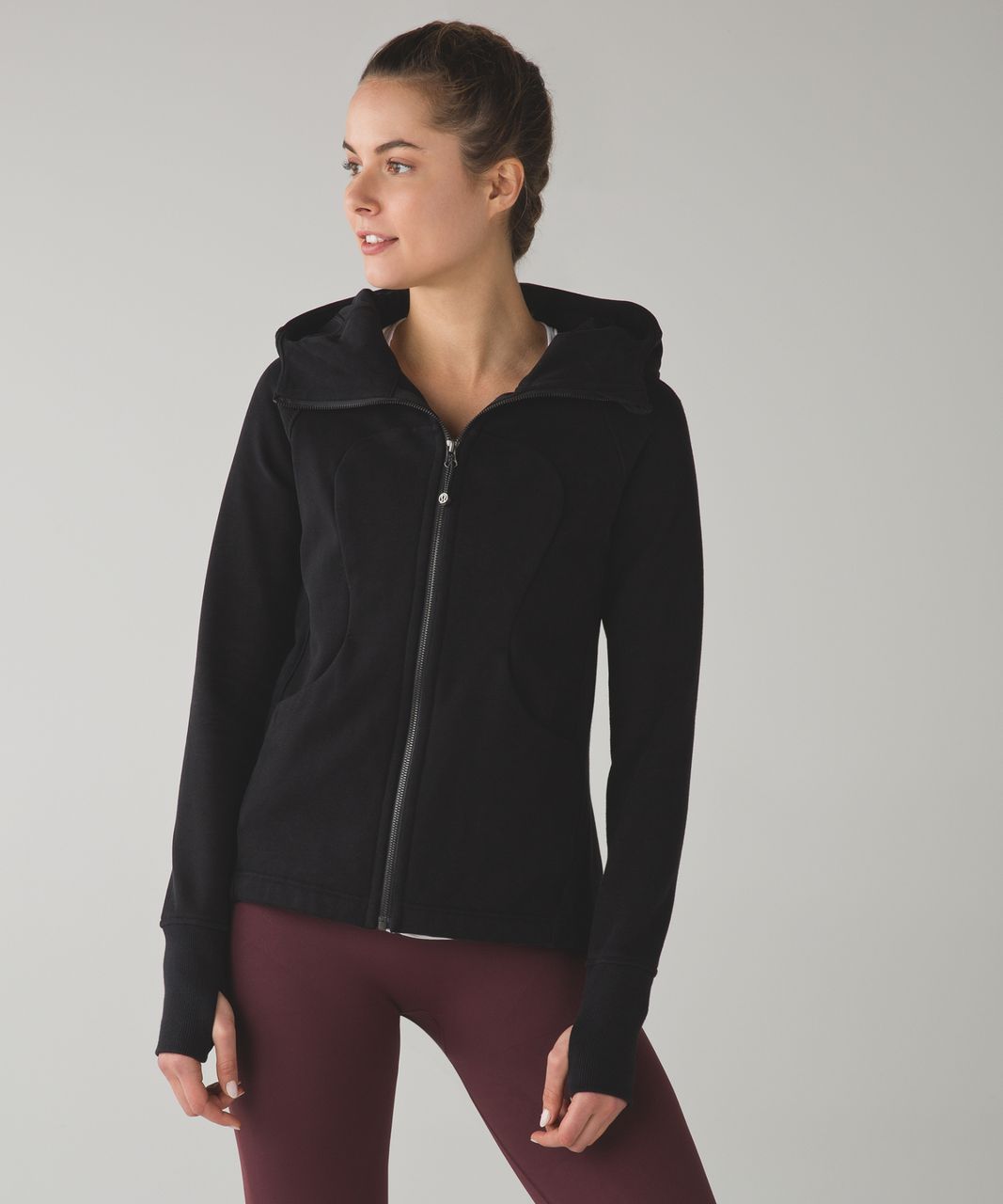 Lululemon Pleat To Street Hoodie - Black / Black - lulu fanatics