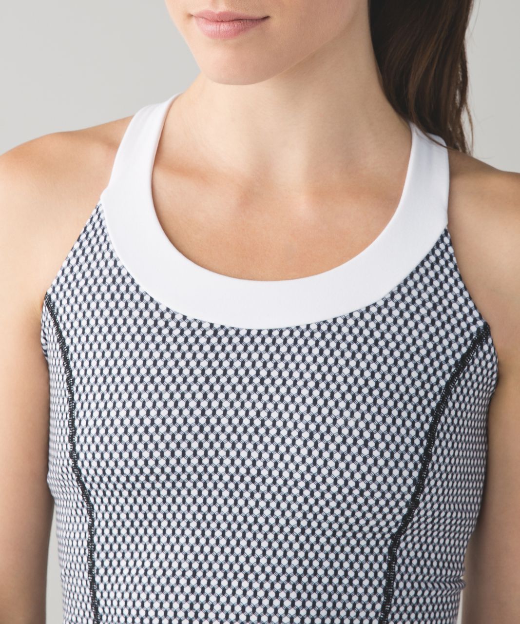 Lululemon Enhearten Tank - Mish Mesh White Black / White