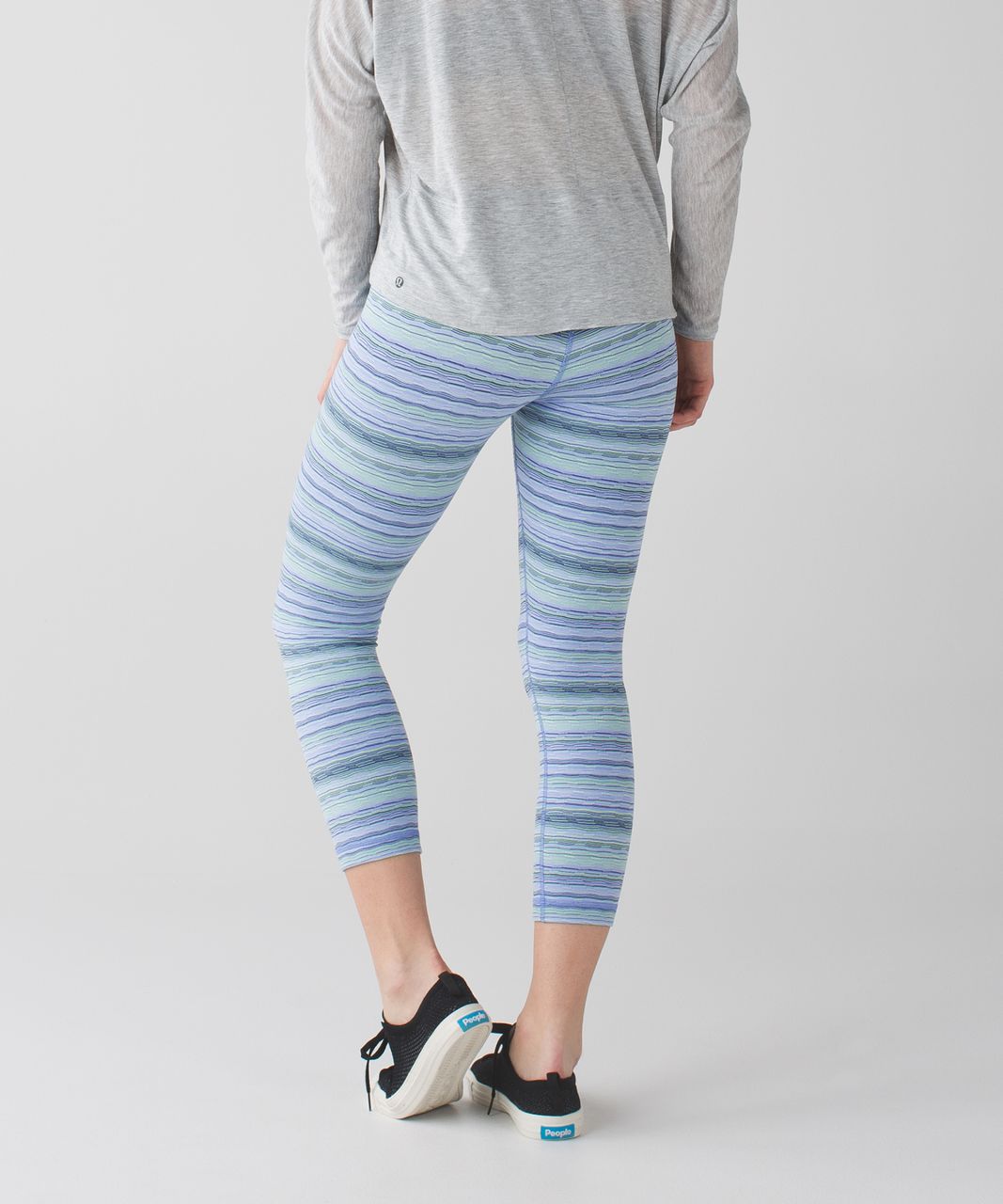 LULULEMON Wunder Under Crop (Hi-Rise) Space Dye Twist Sapphire