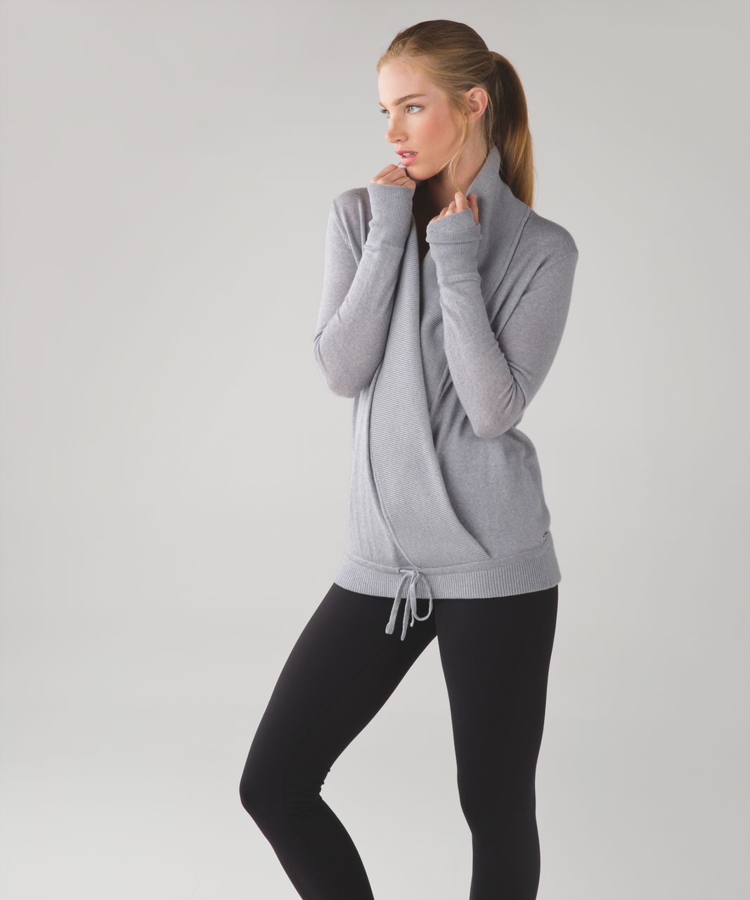 Lululemon Done Your Asana Pullover - Heathered Light Grey