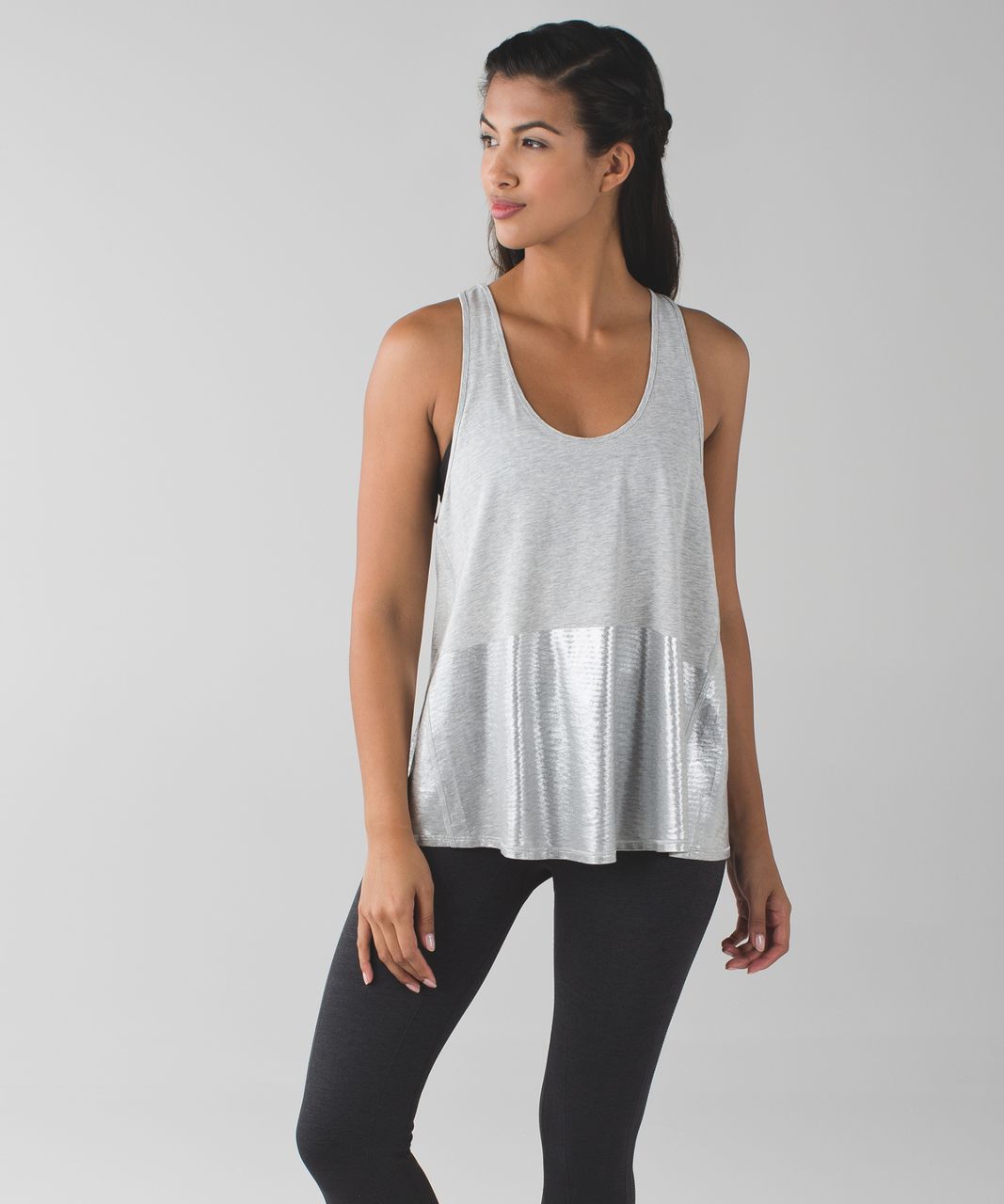 Lululemon All Tied Up Tank *Scoop - Heathered Light Grey