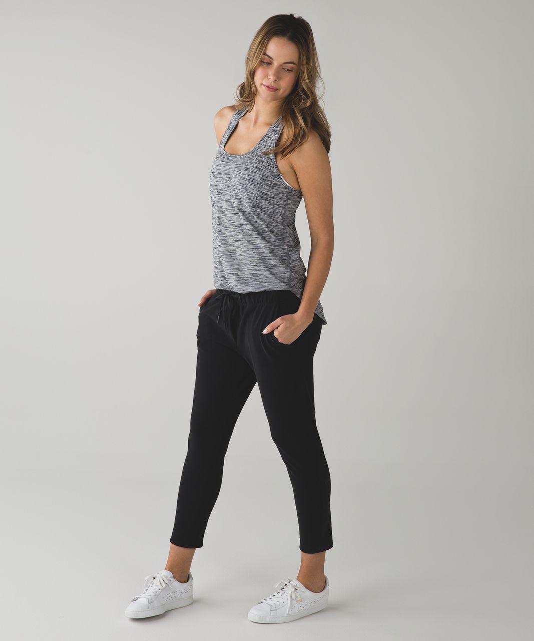 Lululemon Yogi Racer Back III - 4 Color Space Dye White Black