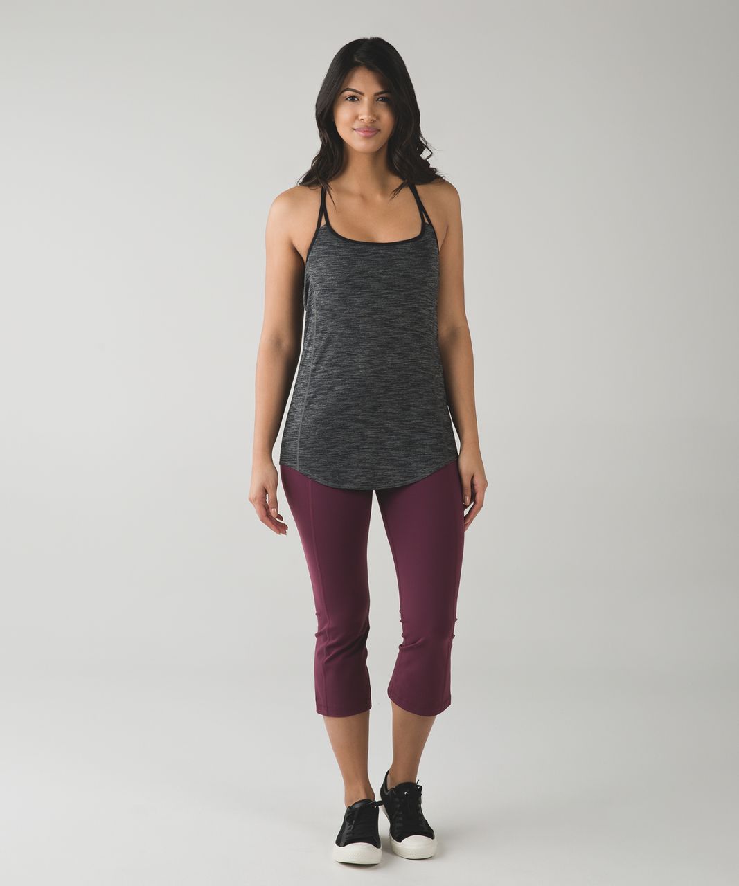 Lululemon Gather & Crow Crop II *Full-On Luon - Red Grape