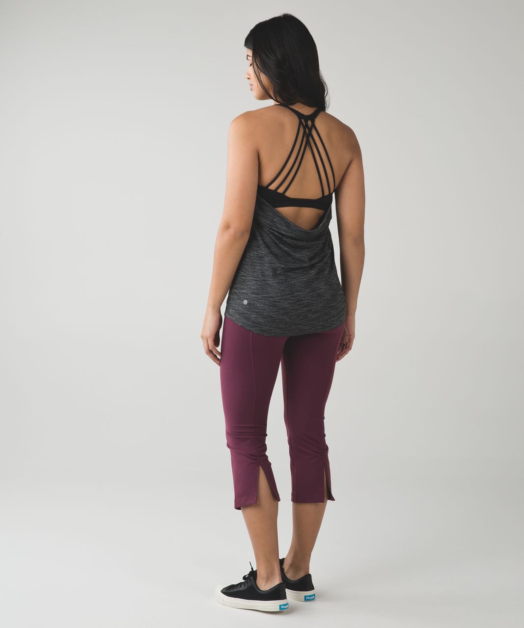 Lululemon Gather & Crow Crop - Black / Pink Shell - lulu fanatics