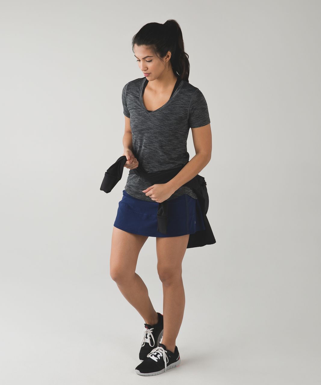 Lululemon Pace Rival Skirt II (Tall) *4-way Stretch - Hero Blue / Dandy Digie Porcelaine Black