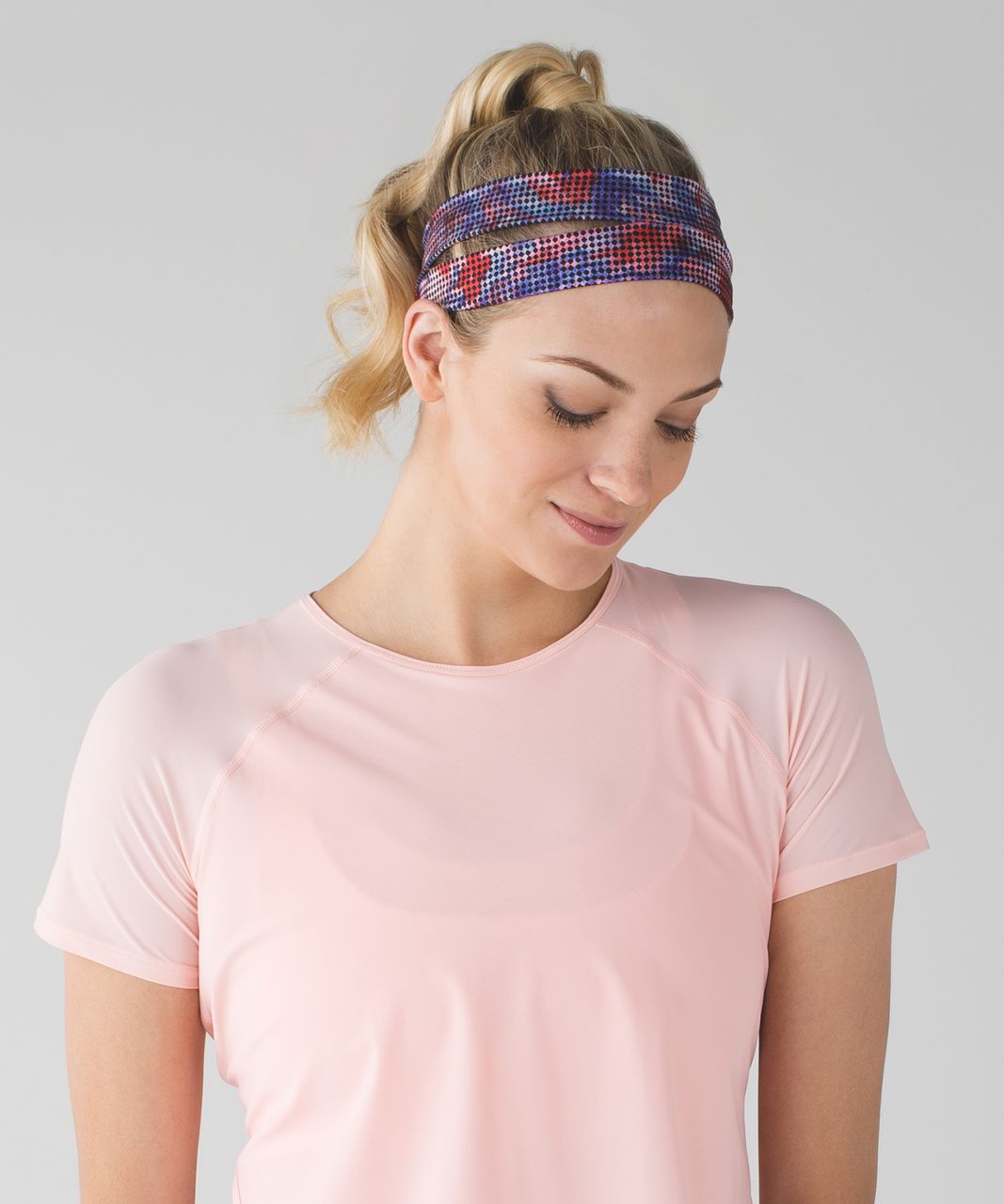 Lululemon Sweat It Out Headband - Checker Blooms Multi