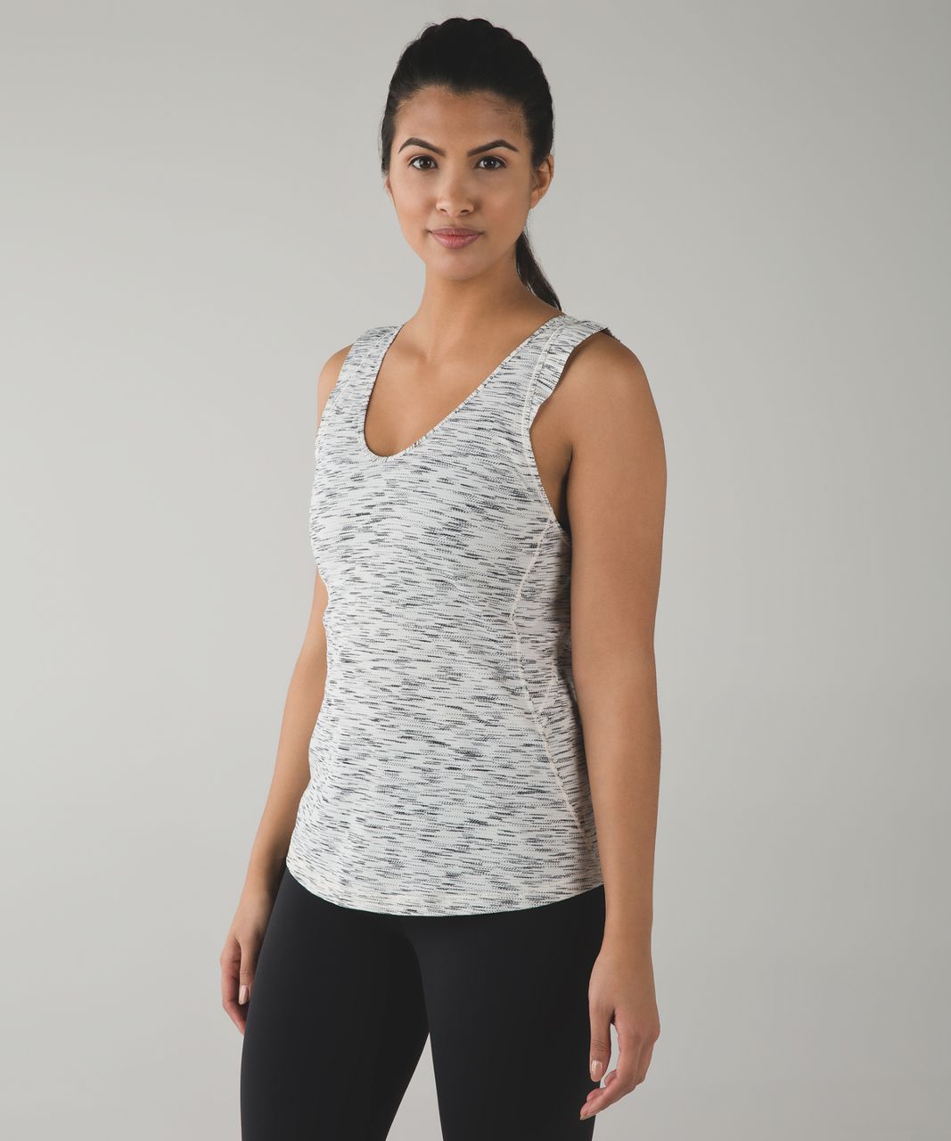 Lululemon Sweat It Out Tank - Tiger Space Dye Black White