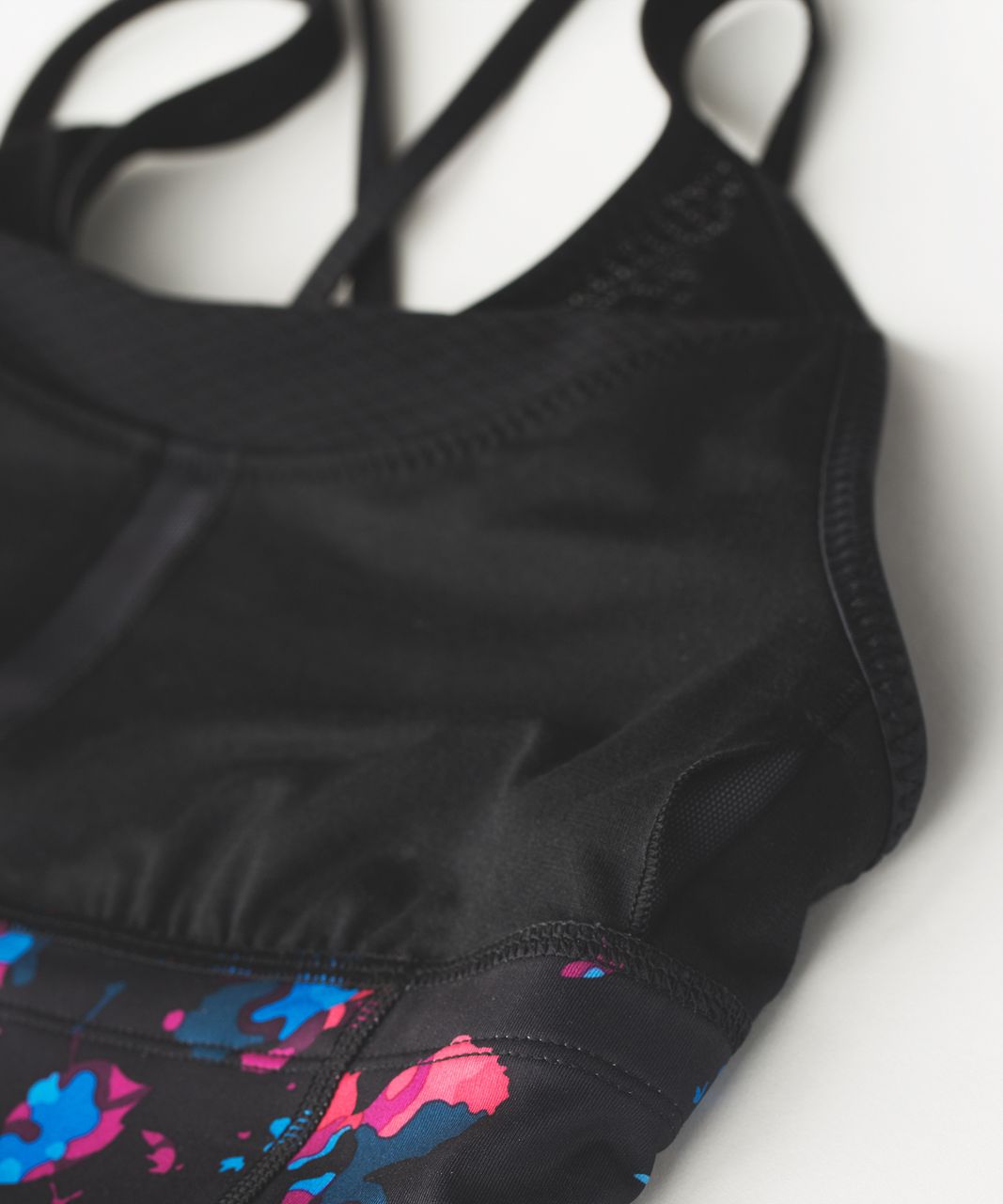 Lululemon Clip-In Long Line Bra - Dandy Digie Multi / Black - lulu