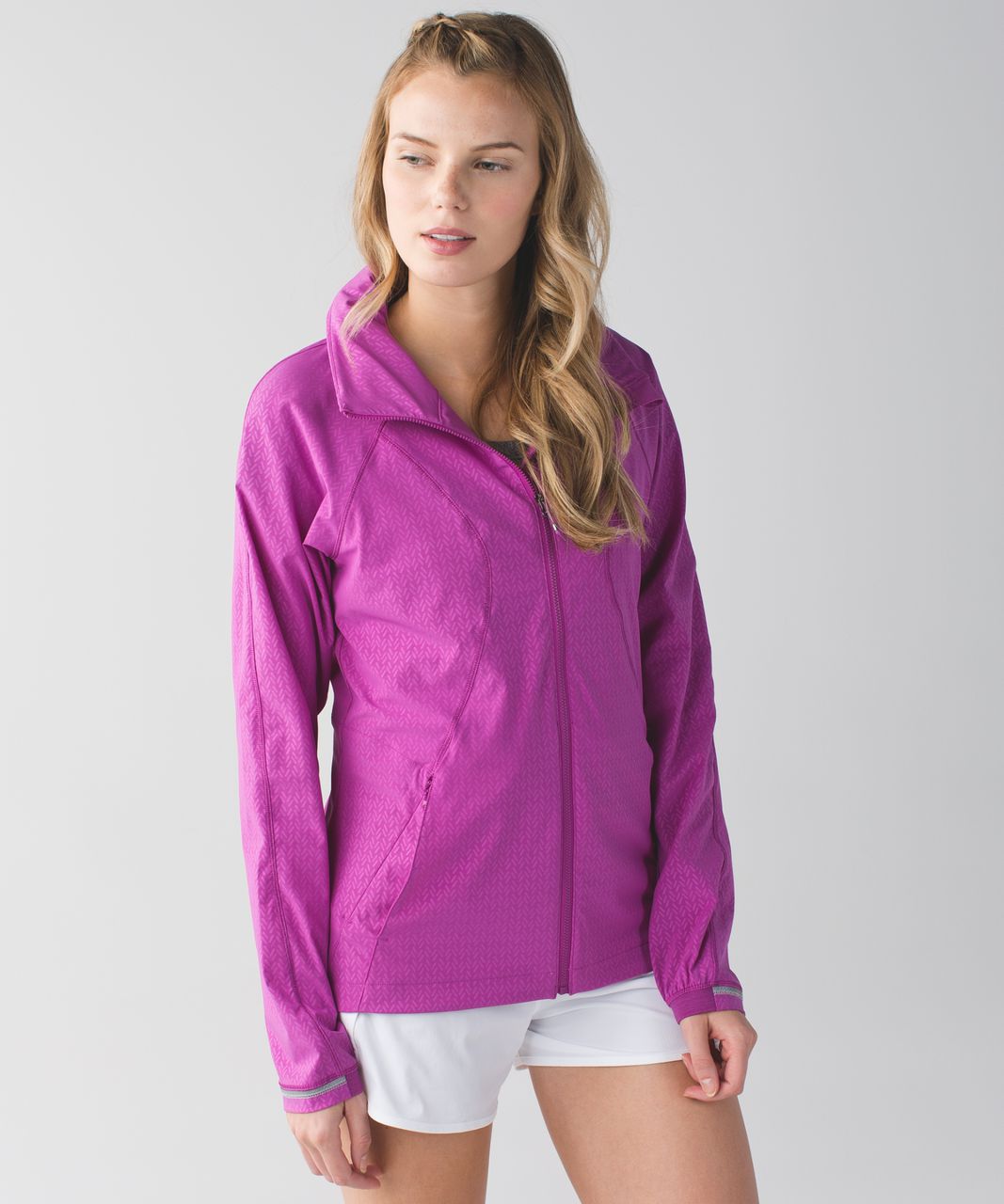 Lululemon Go The Distance Jacket - Biggie Washi Weave Embossed Ultra Violet