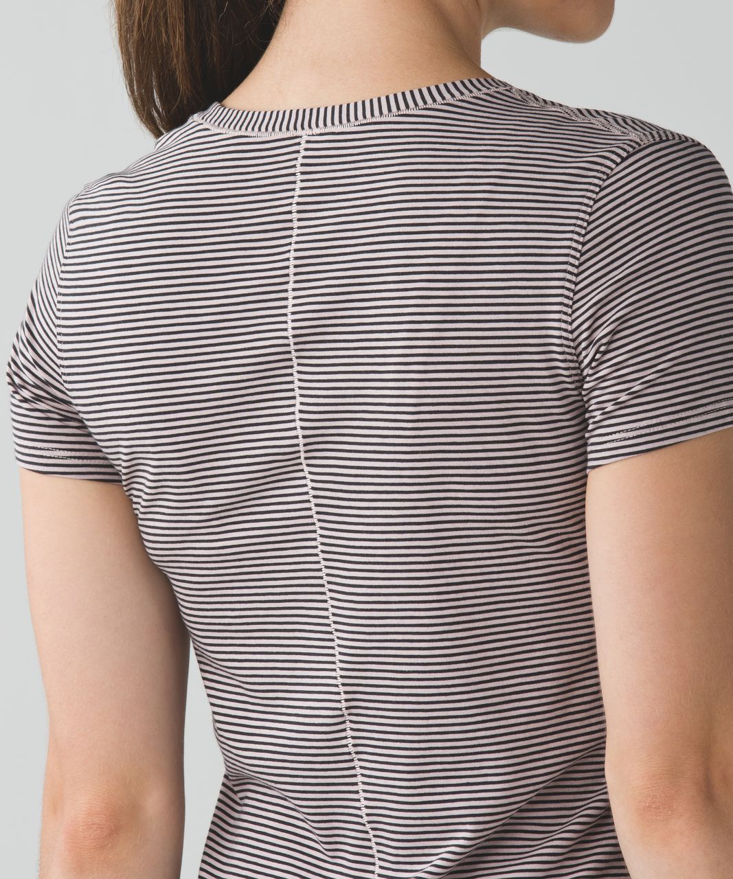 Lululemon Circadian Short Sleeve Tee - Mini Pop Stripe Mink Berry Black